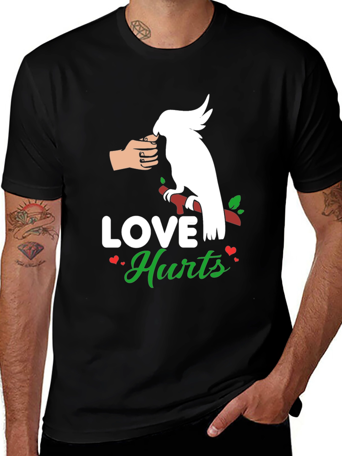 Variant 30 of Love Hurts T-Shirt - Parrot Edition