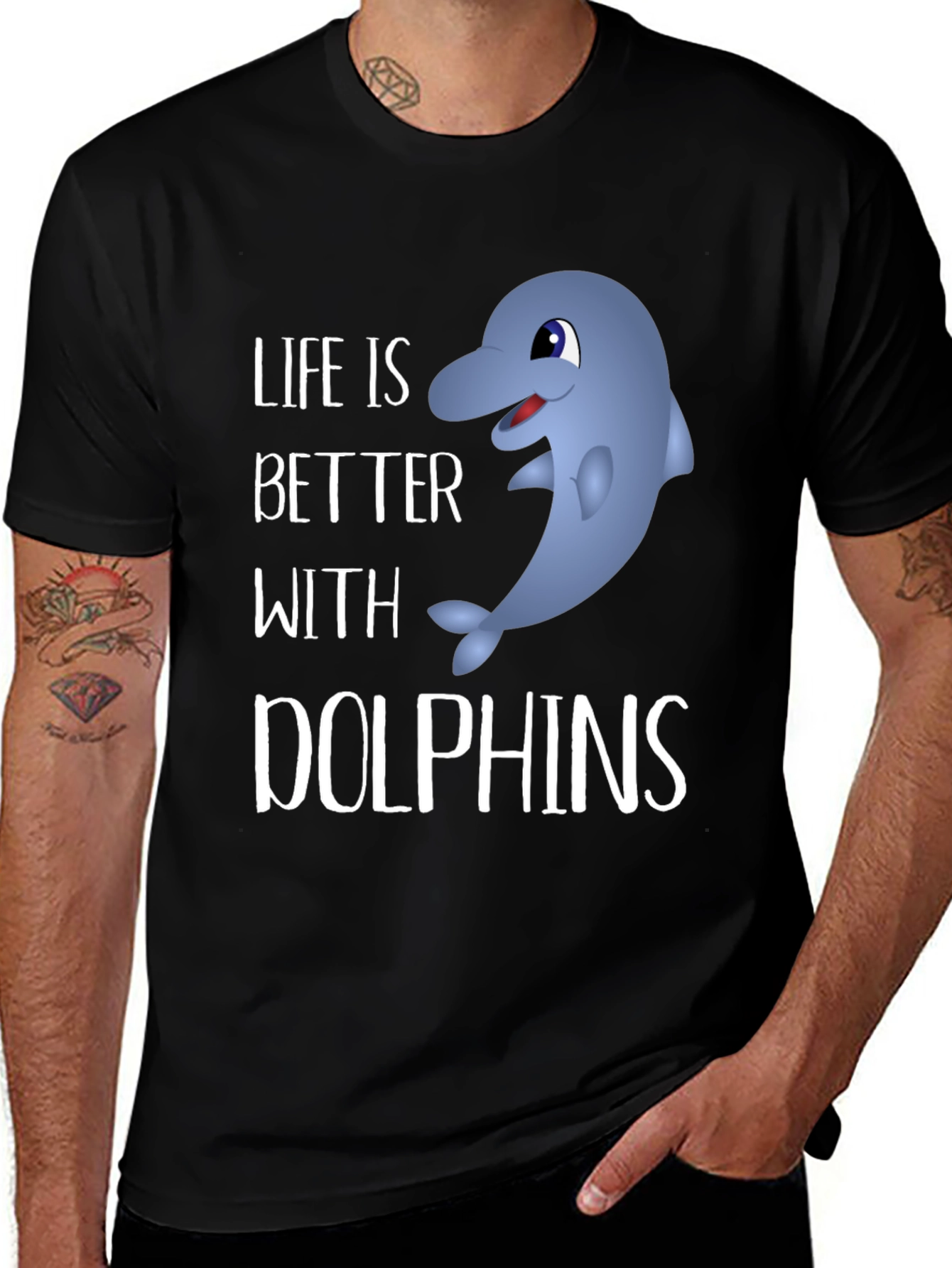 Life is Better with Dolphins Graphic T-Shirt