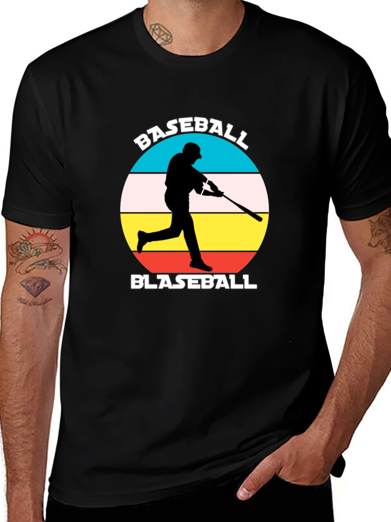 Variant 25 of Baseball Player Graphic Tee - Retro Style