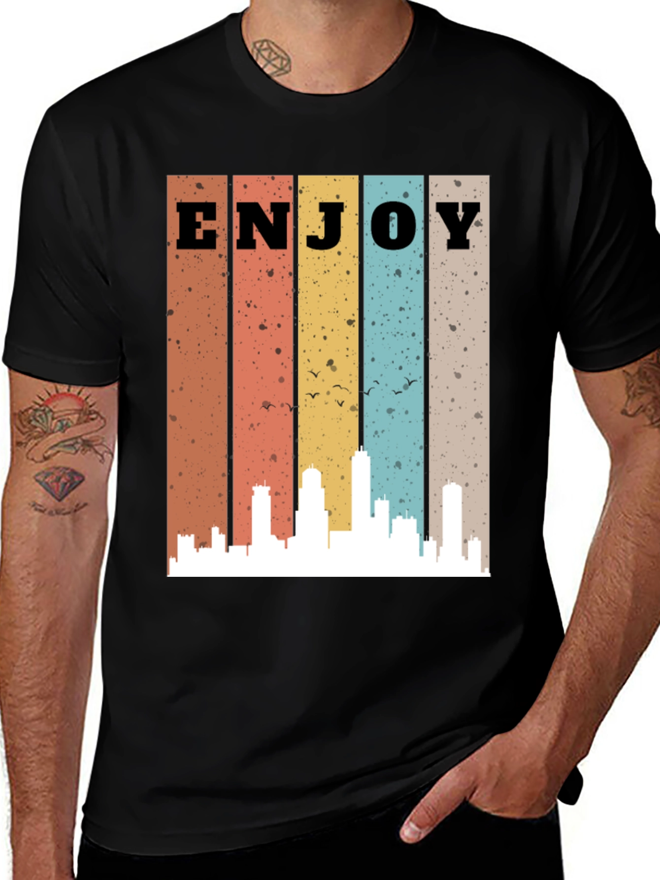 Variant 30 of Retro Enjoy Cityscape Graphic Tee