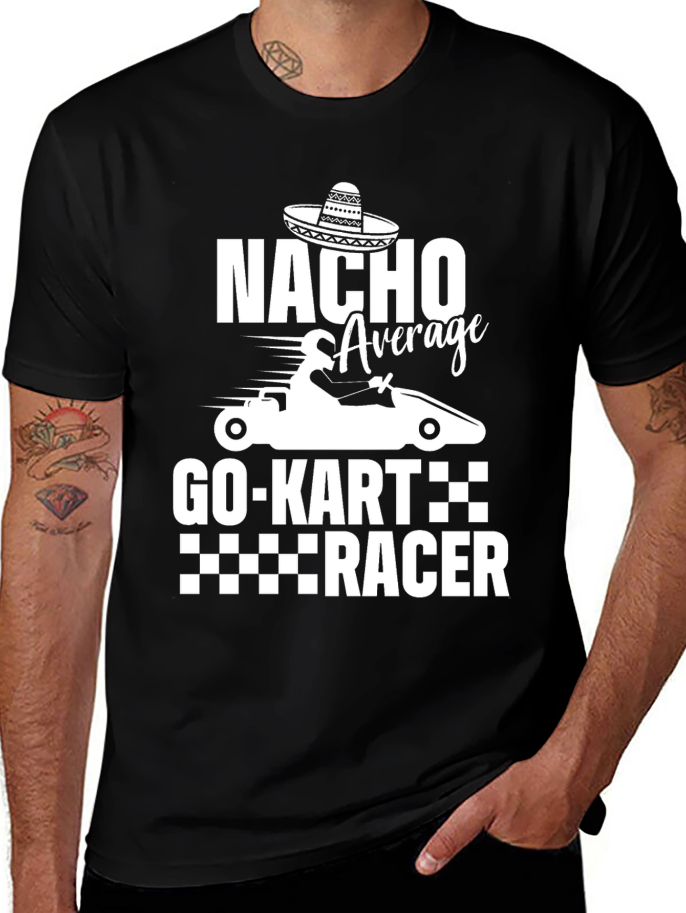 Variant 12 of Nacho Average Go-Kart Racer Funny T-Shirt