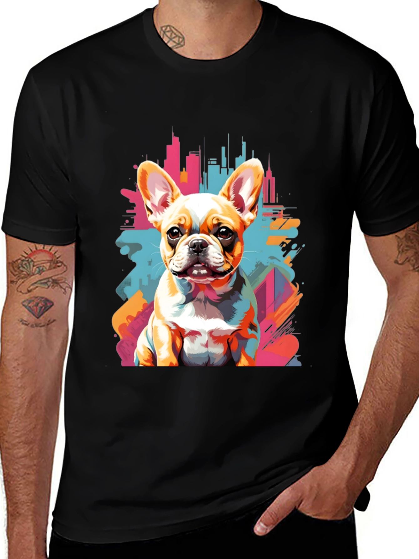 Variant 5 of Urban Bulldog Tee - Cool Dog Graphic T-Shirt