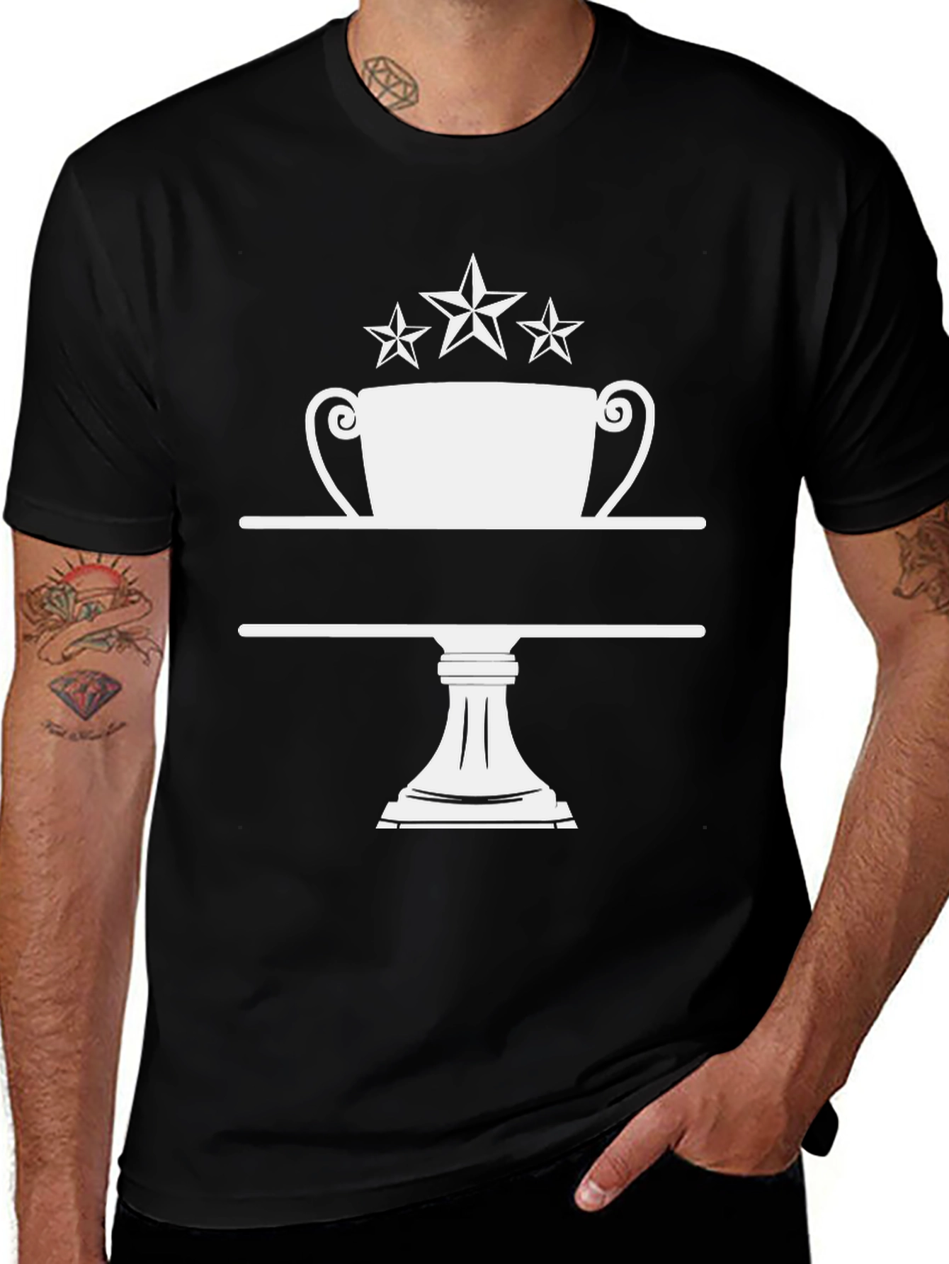 Variant 17 of Trophy Graphic Black T-Shirt