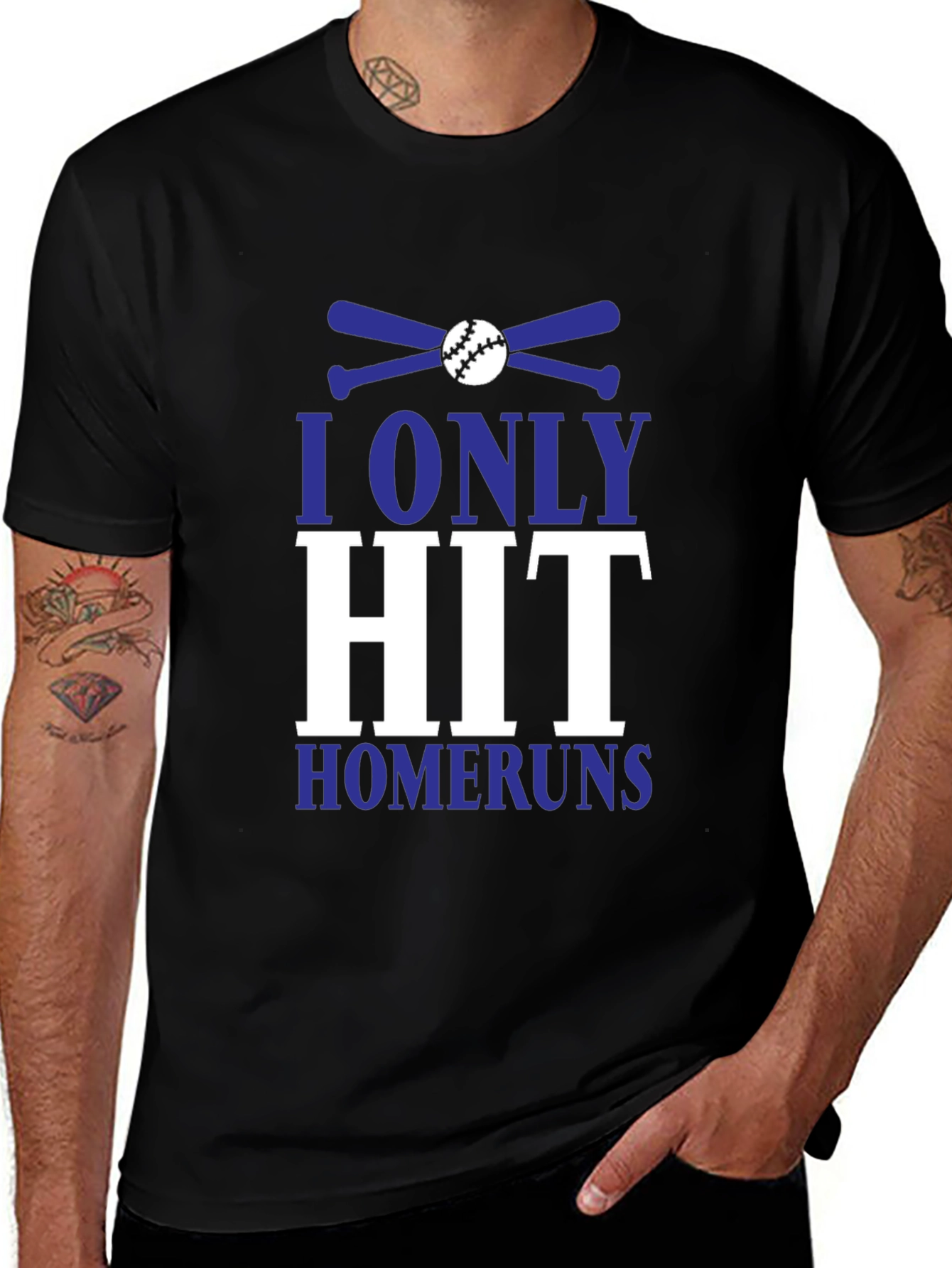 Variant 28 of I Only Hit Homeruns Baseball Graphic Tee