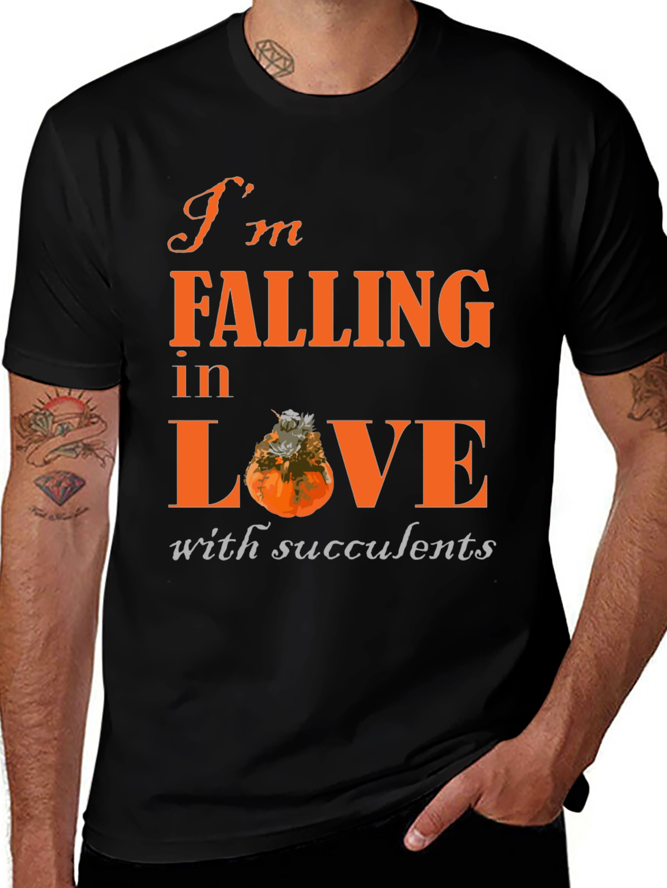 Variant 5 of Funny Succulent Lover T-Shirt - I'm Falling in Love