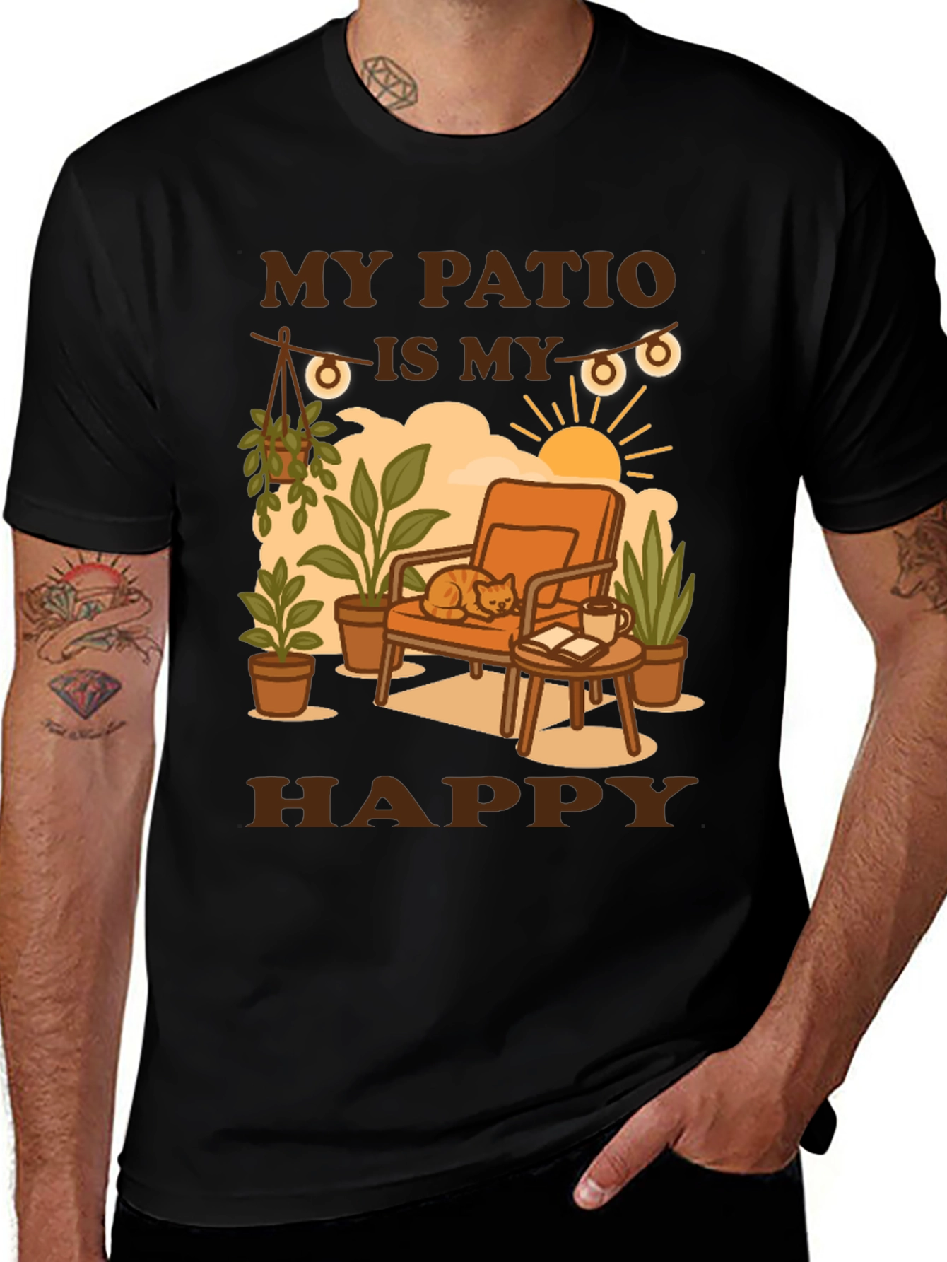 Variant 9 of My Patio is My Happy Place Graphic Tee