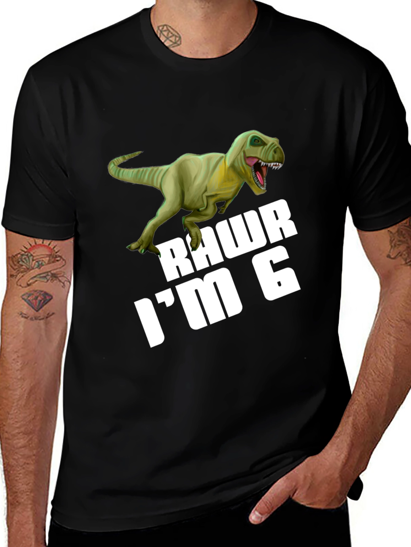 Variant 14 of Rawr I'm 6 Dinosaur Birthday T-Shirt