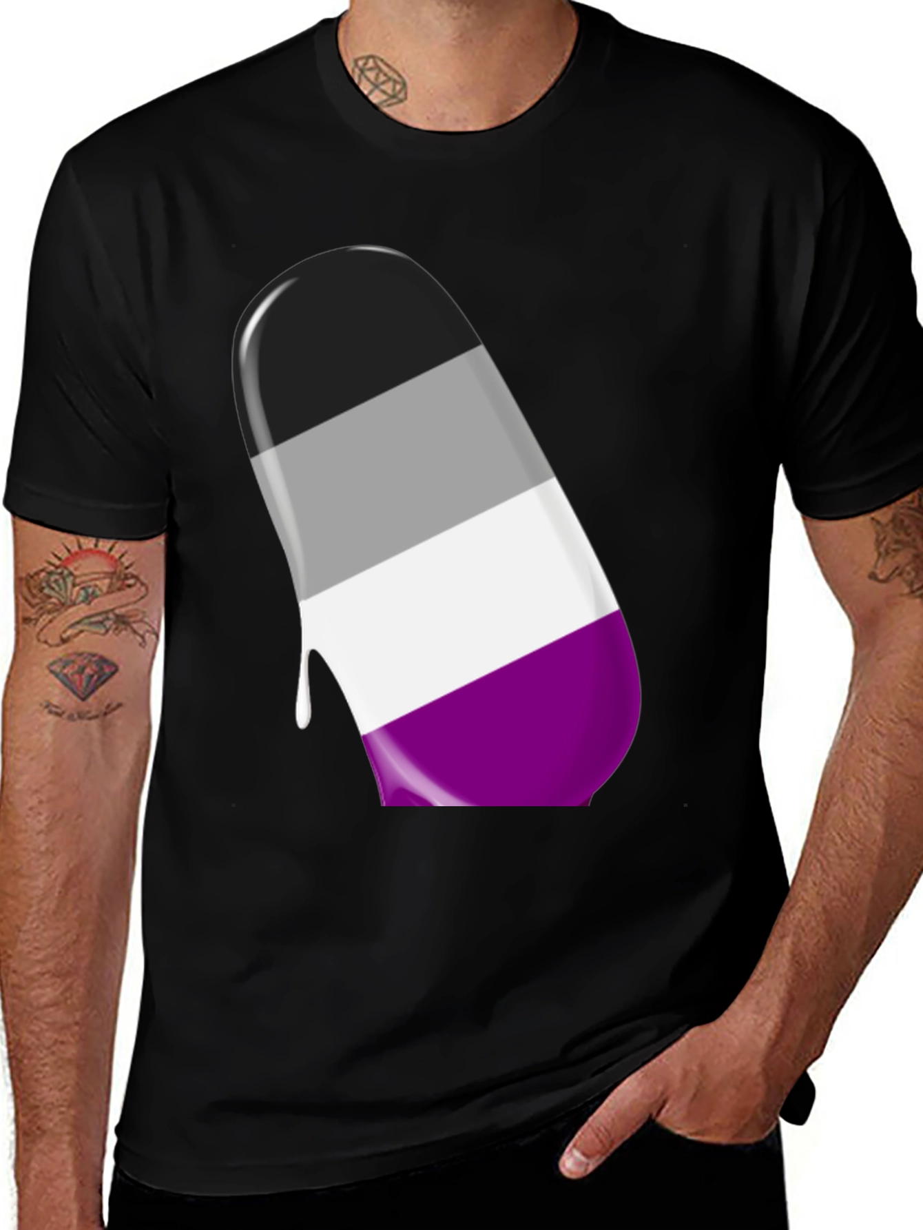 Asexual Pride Drip T-Shirt