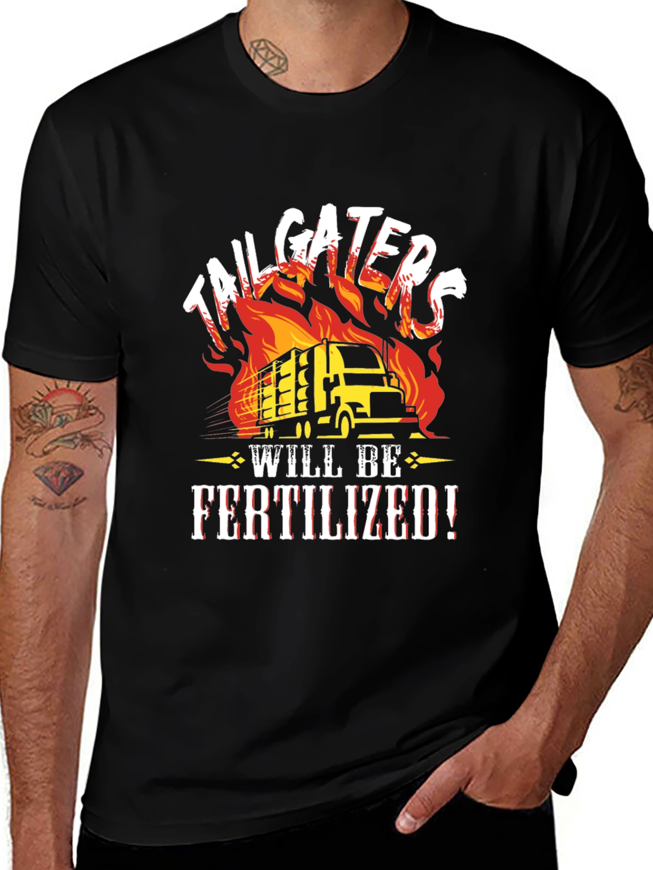 Variant 8 of Tailgaters Fertilized Black Graphic Tee