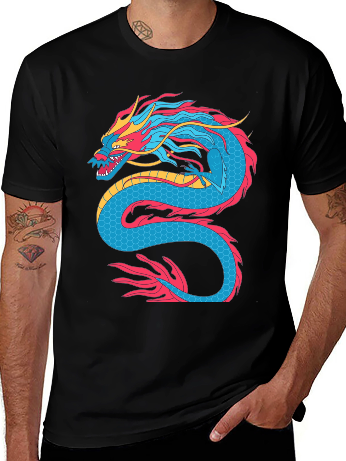 Dragon Graphic Tee - Bold Asian Inspired Design