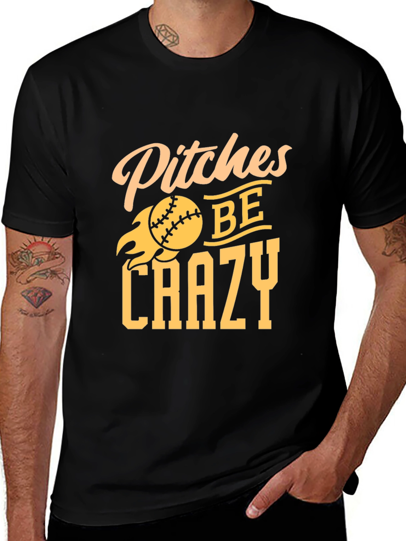 Variant 11 of Pitches Be Crazy Baseball T-Shirt