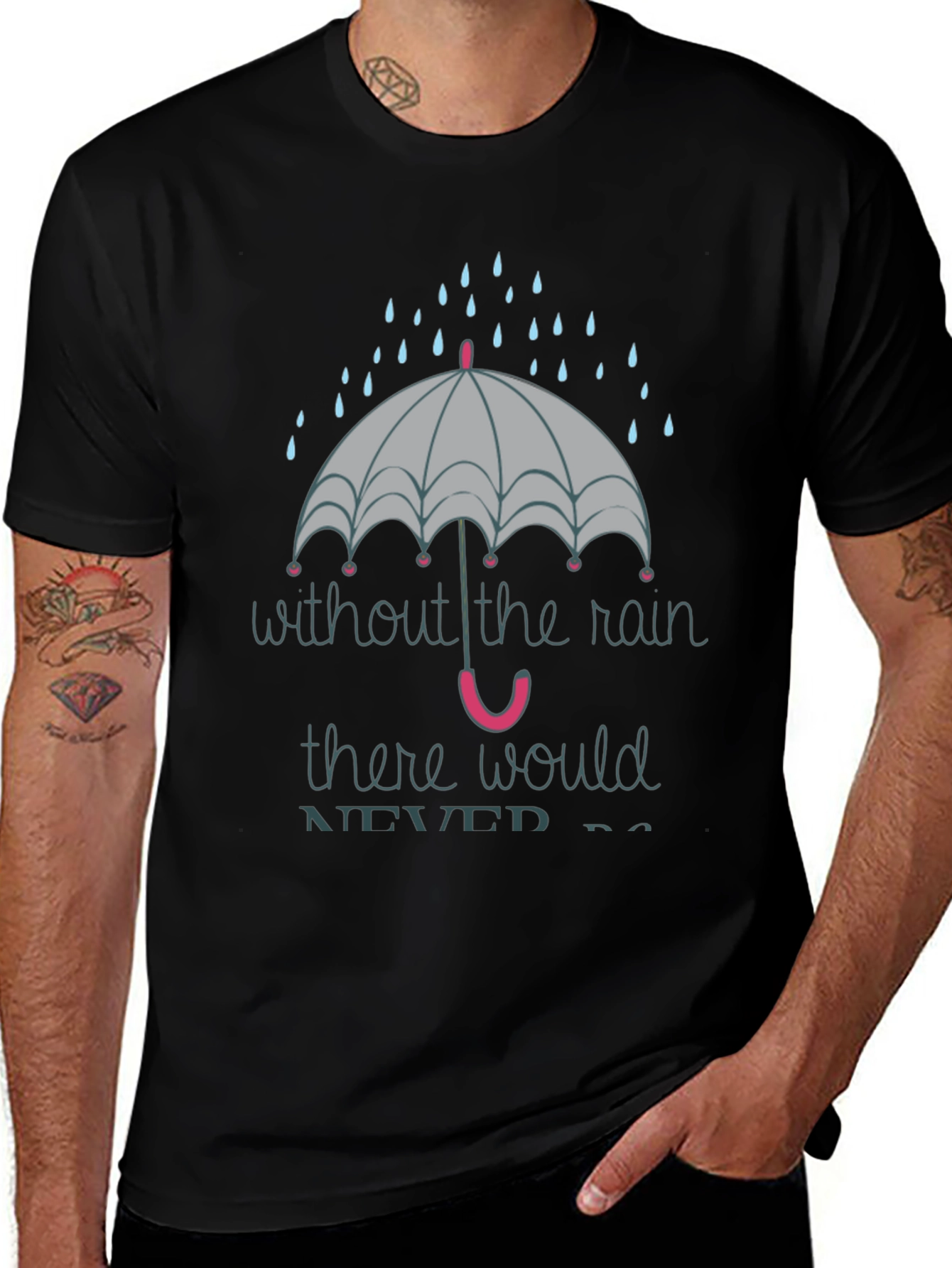 Variant 7 of Rainy Day Graphic Tee - Unisex Black T-Shirt