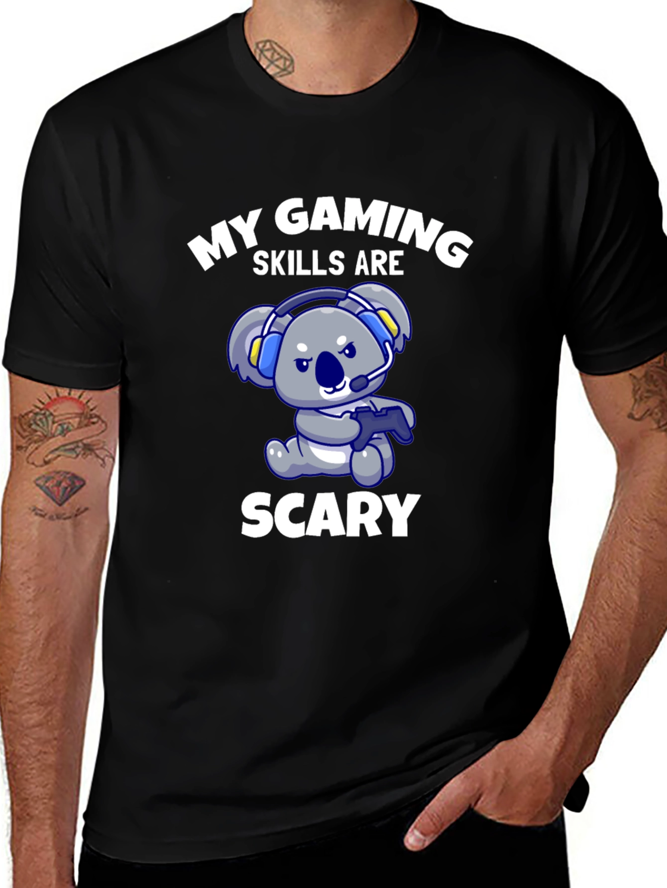 Variant 21 of Gaming Skills Scary Koala T-Shirt