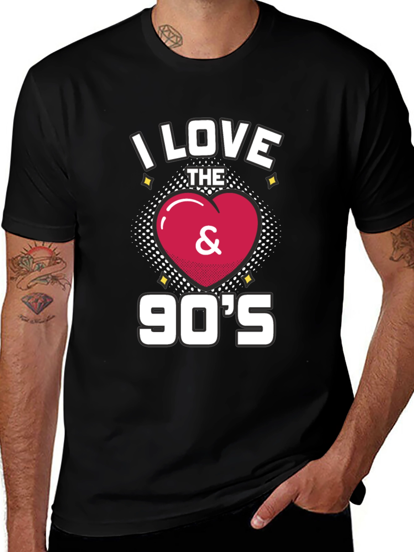 Variant 16 of I Love the 90's Retro Graphic T-Shirt