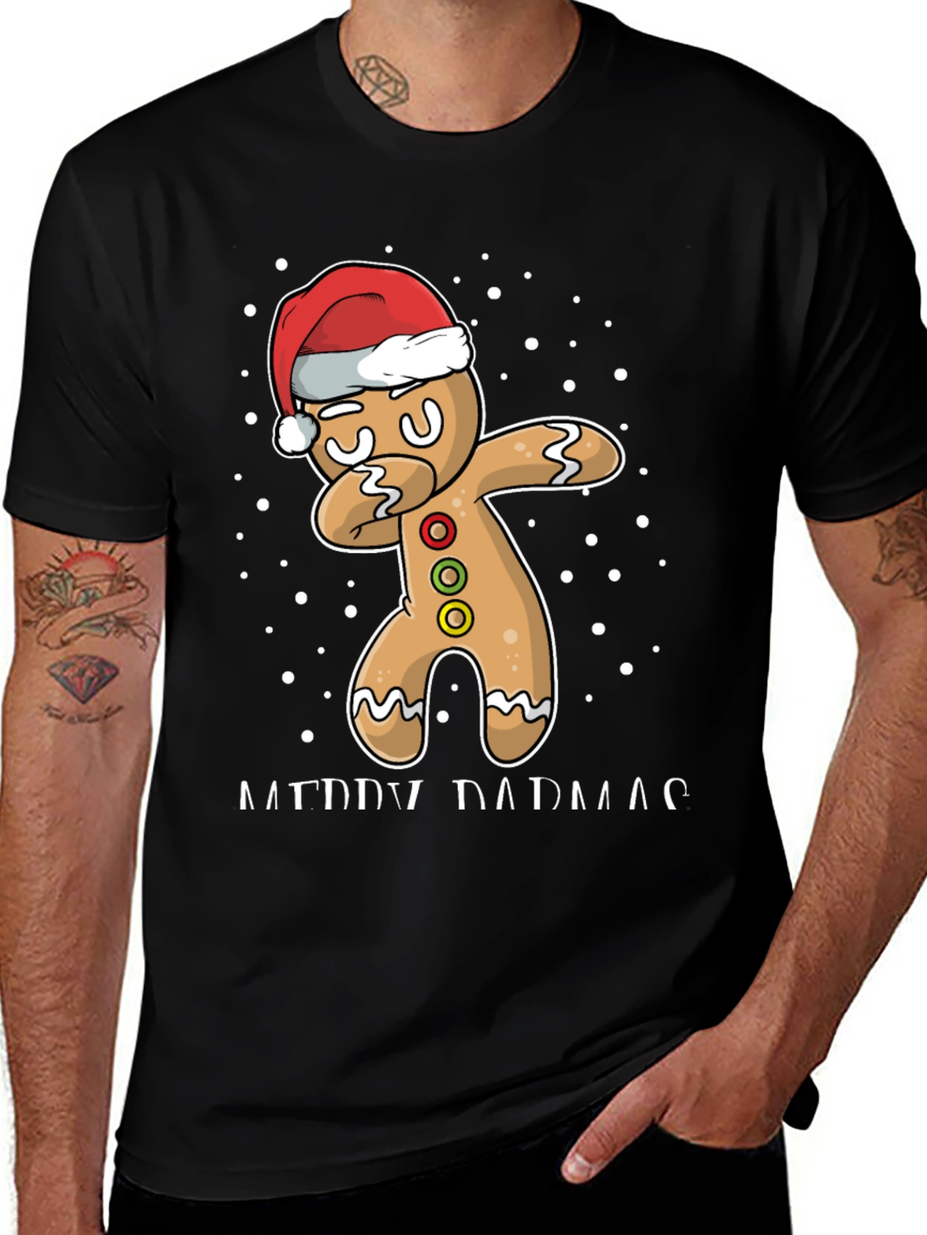 Variant 12 of Gingerbread Dab Christmas T-Shirt