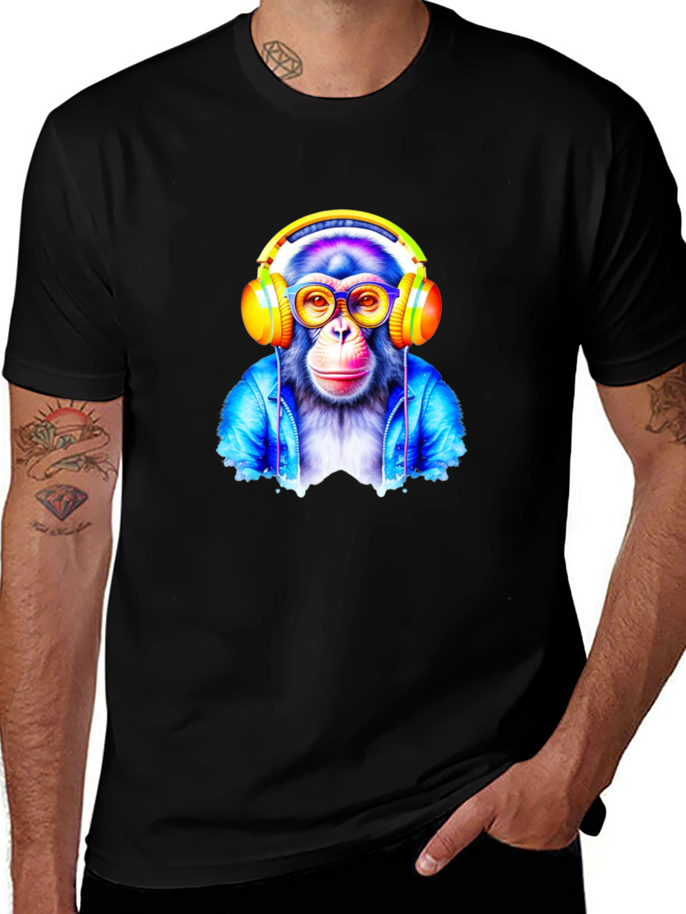 Variant 21 of Monkey DJ Graphic Tee - Quirky Animal T-Shirt