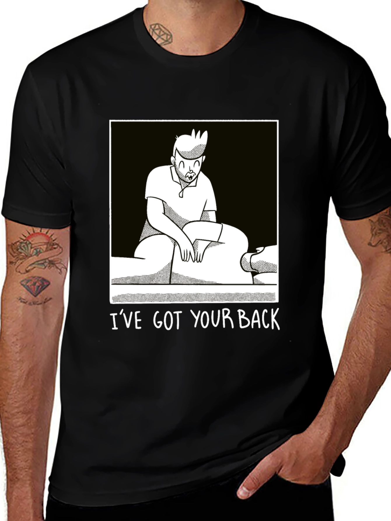 Black I've Got Your Back Chiropractic T-Shirt main image