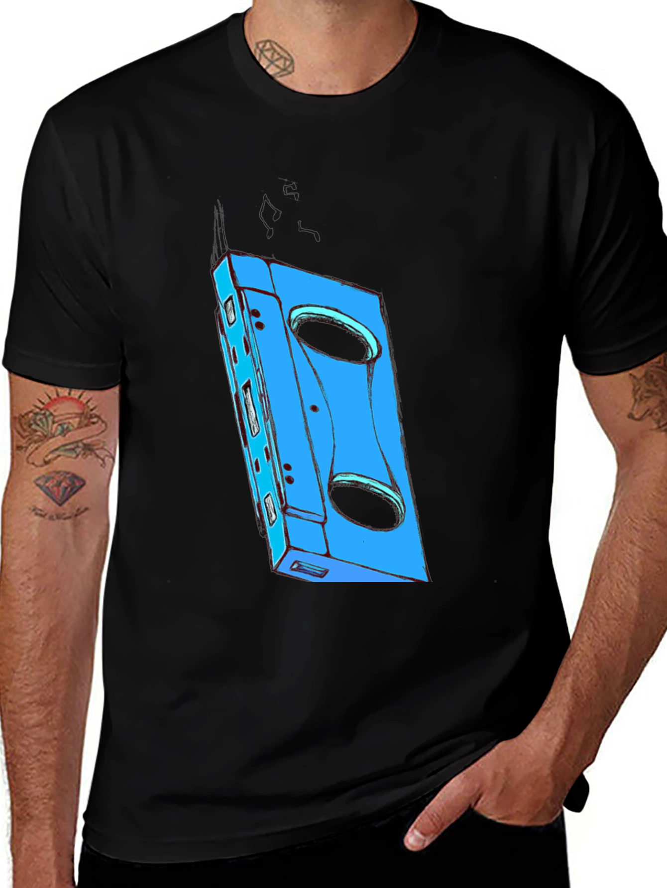 Variant 17 of Retro Cassette Tape Graphic T-Shirt