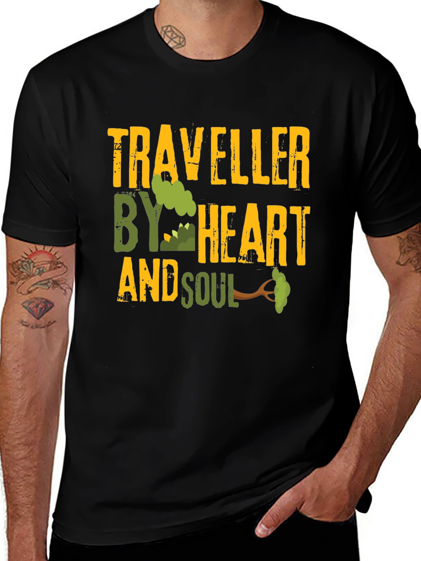 Variant 19 of Traveller by Heart and Soul Black T-Shirt