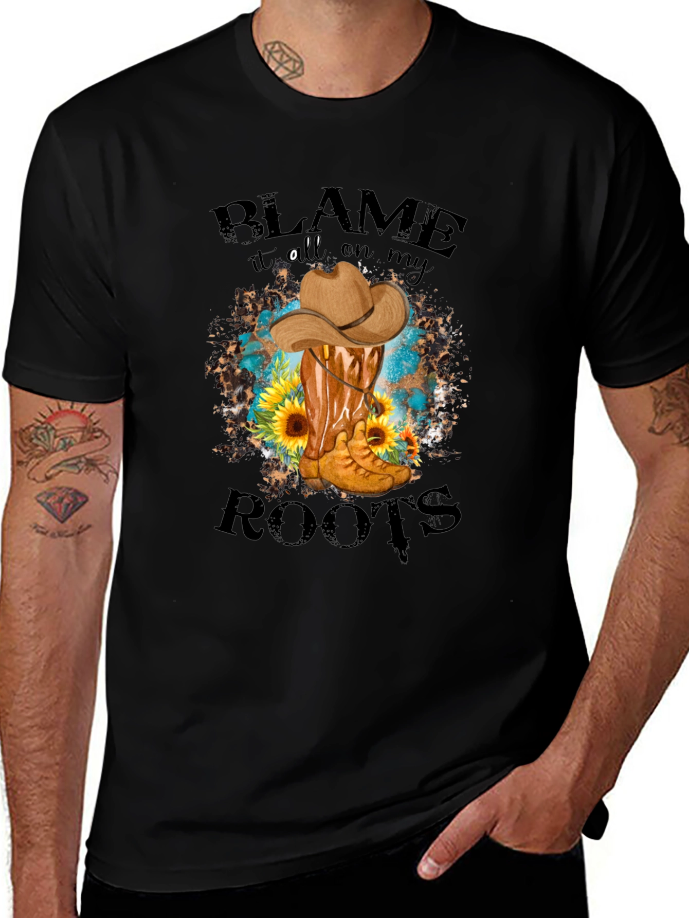 Variant 2 of Blame It On My Roots Graphic Tee