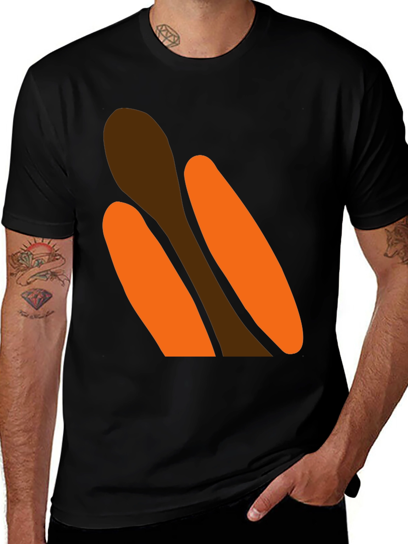 Variant 9 of Novelty Hot Dog Graphic T-Shirt - Black