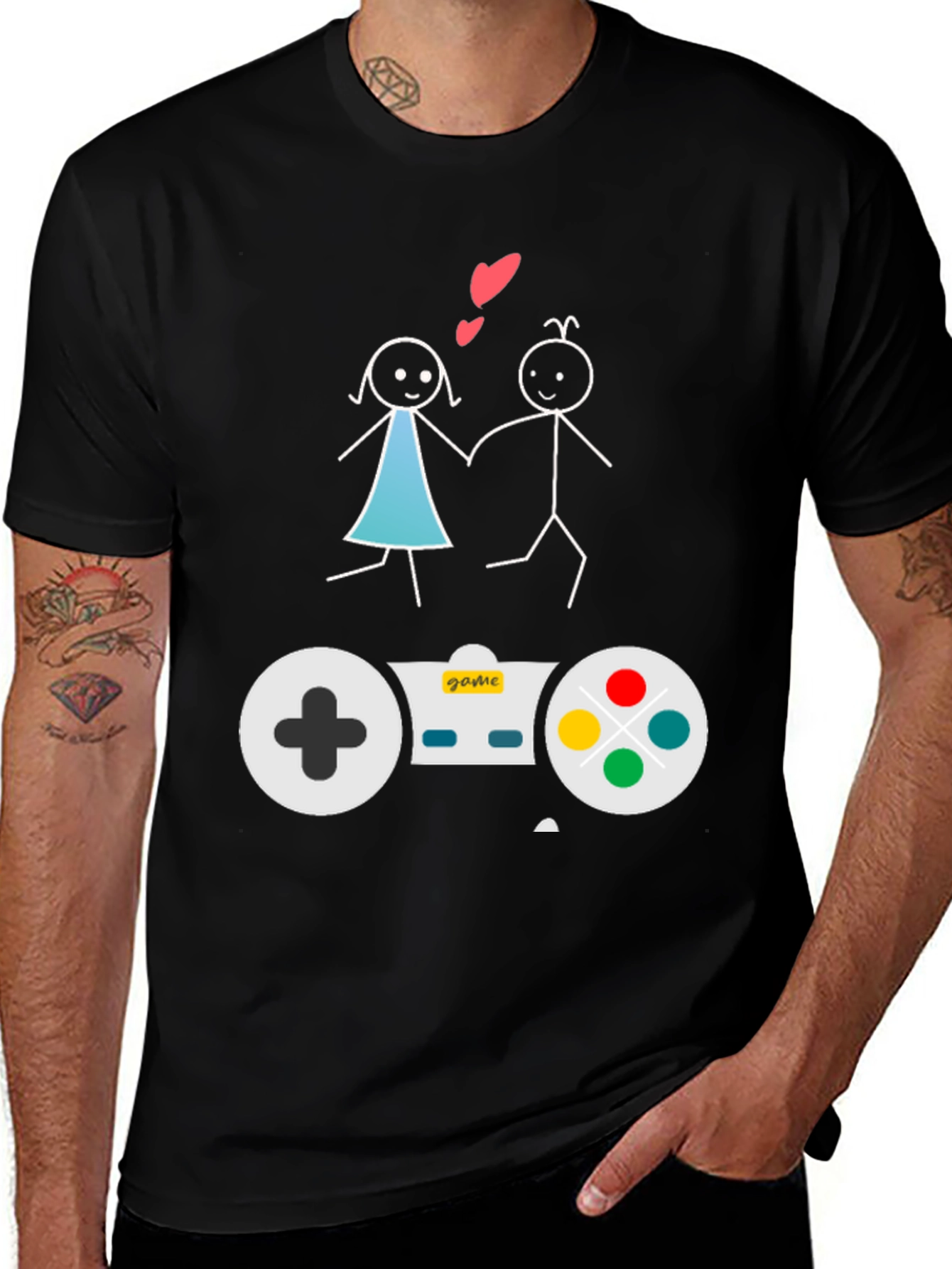 Variant 20 of Gamer Couple T-Shirt: Love & Games Unite!