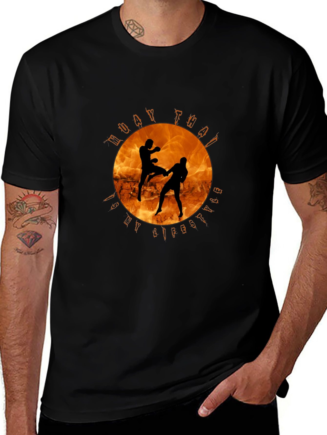 Muay Thai Lifestyle T-Shirt - Black Martial Arts Tee