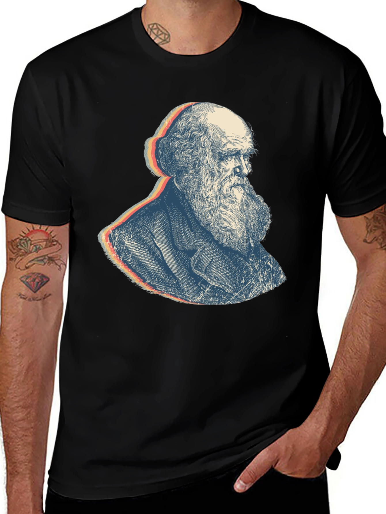 Darwin Graphic Tee - Retro Style