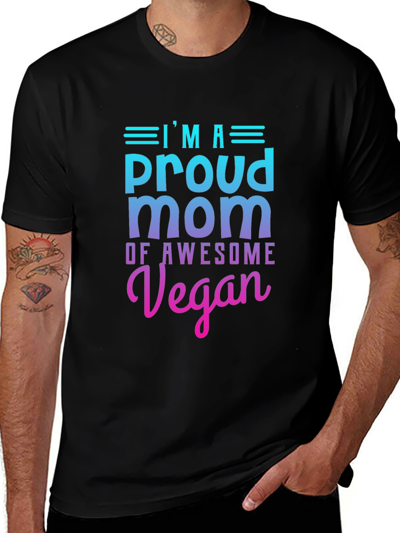 Variant 18 of Proud Vegan Mom Graphic T-Shirt