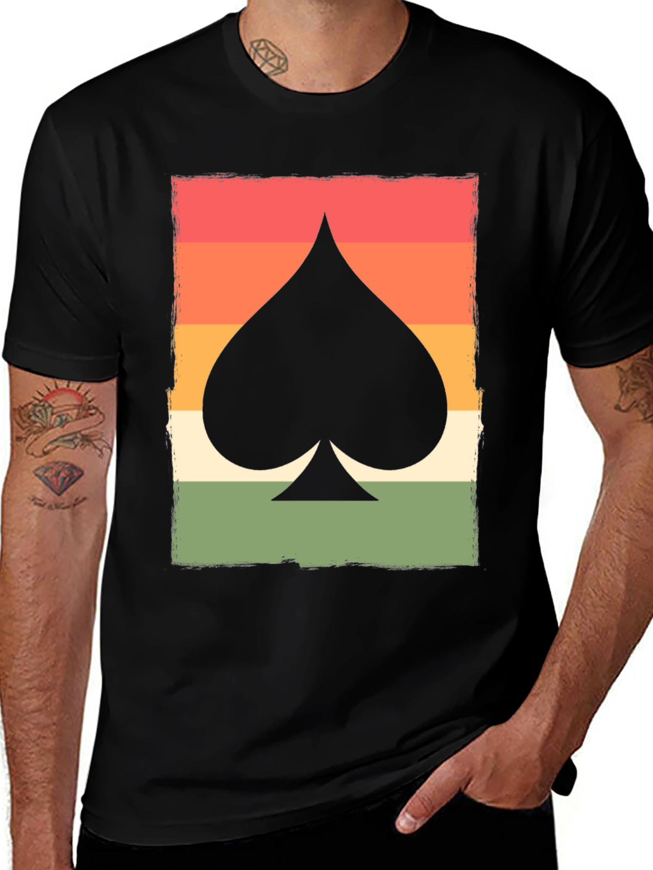 Variant 24 of Retro Spade Card Graphic T-Shirt - Unisex