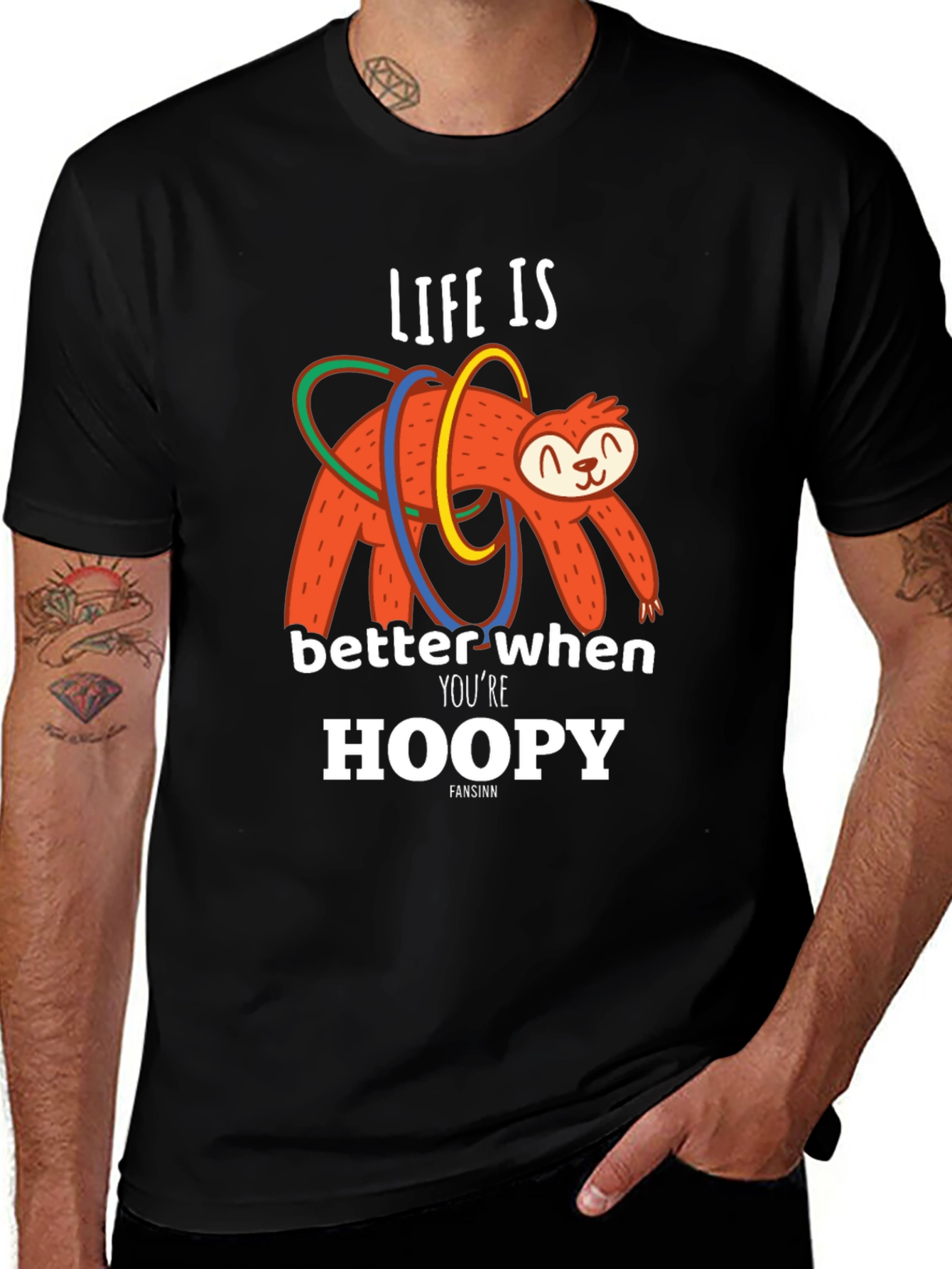 Variant 2 of Life is Better When You're Hoopy Sloth T-Shirt