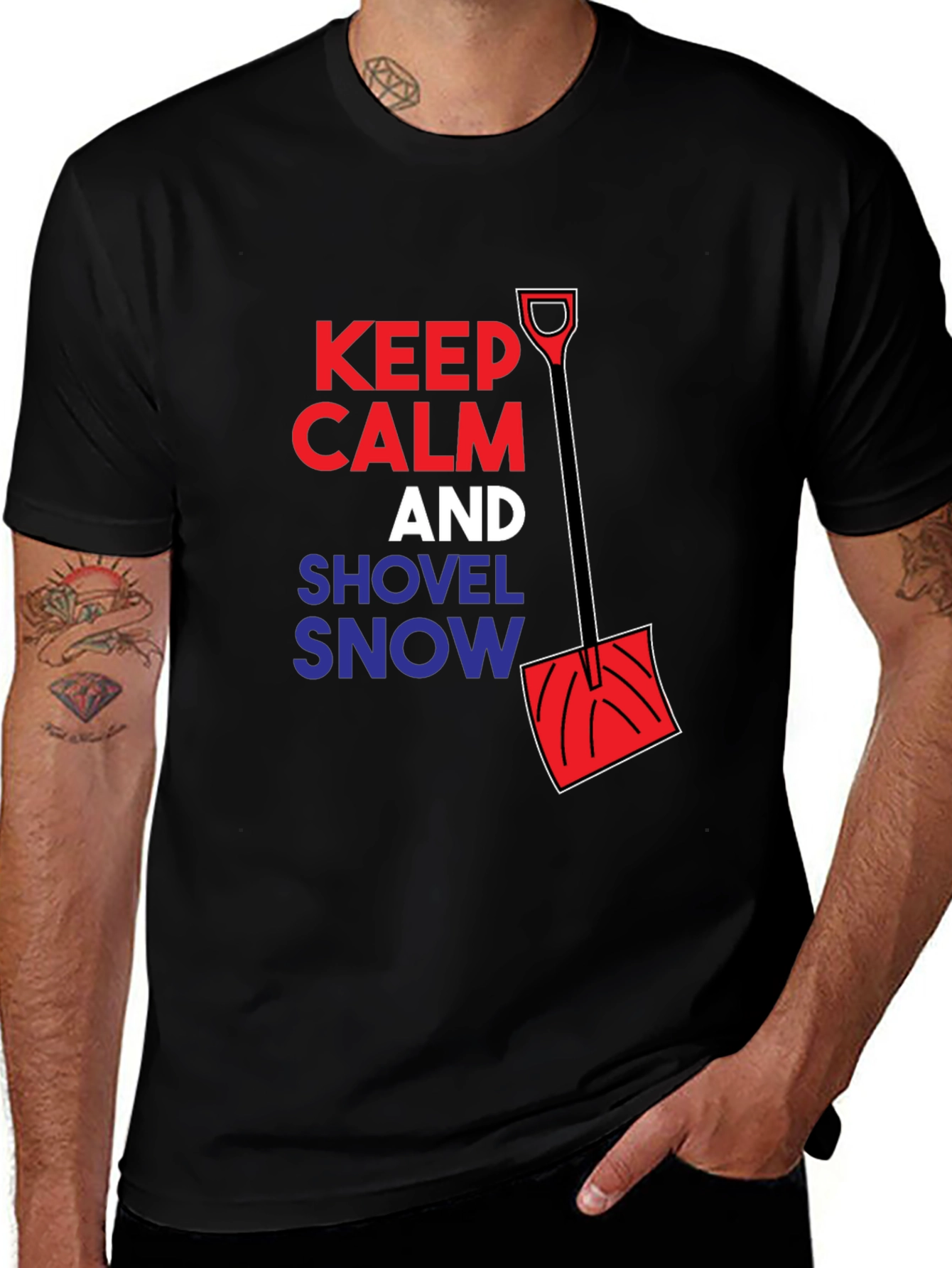 Variant 25 of Keep Calm Shovel Snow Graphic Tee