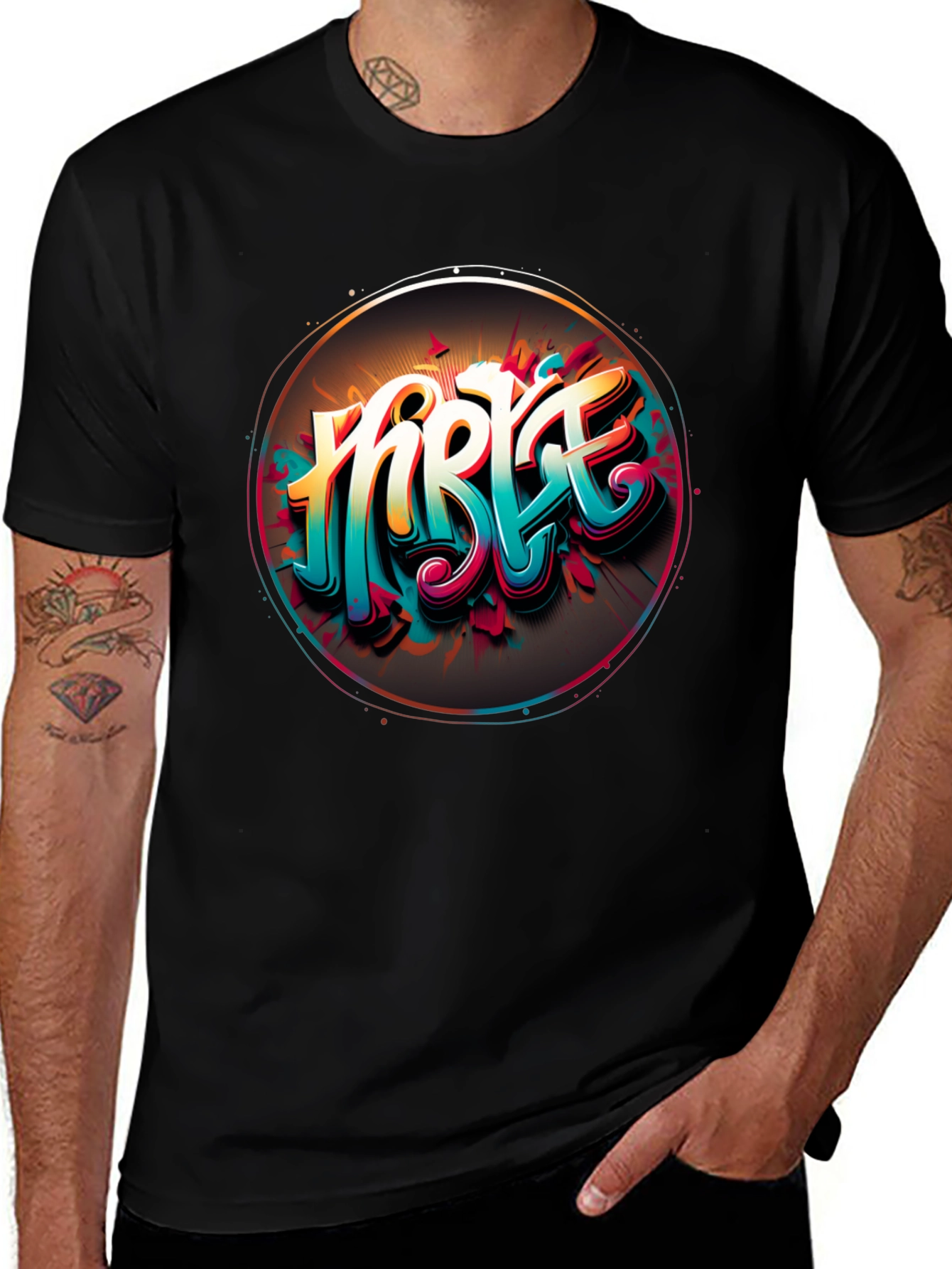 Variant 9 of Graffiti Art Black T-Shirt