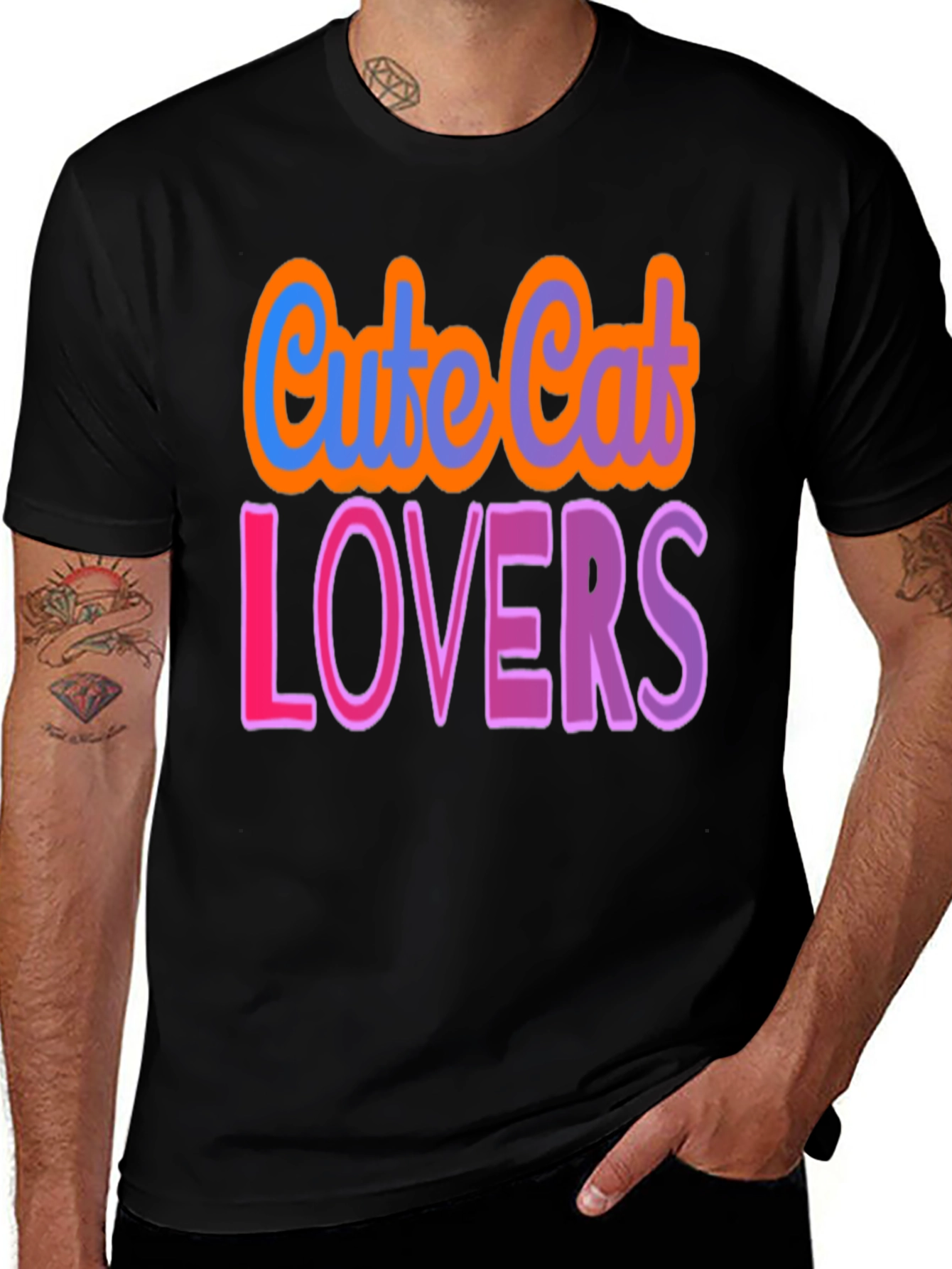 Variant 12 of Cute Cat Lovers Graphic T-Shirt