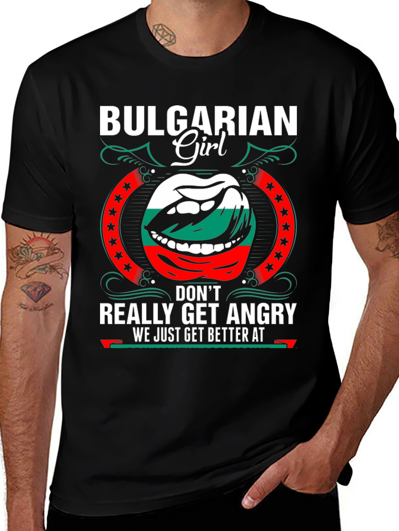 Bulgarian Girl Graphic Tee - Funny Don't Get Angry T-Shirt