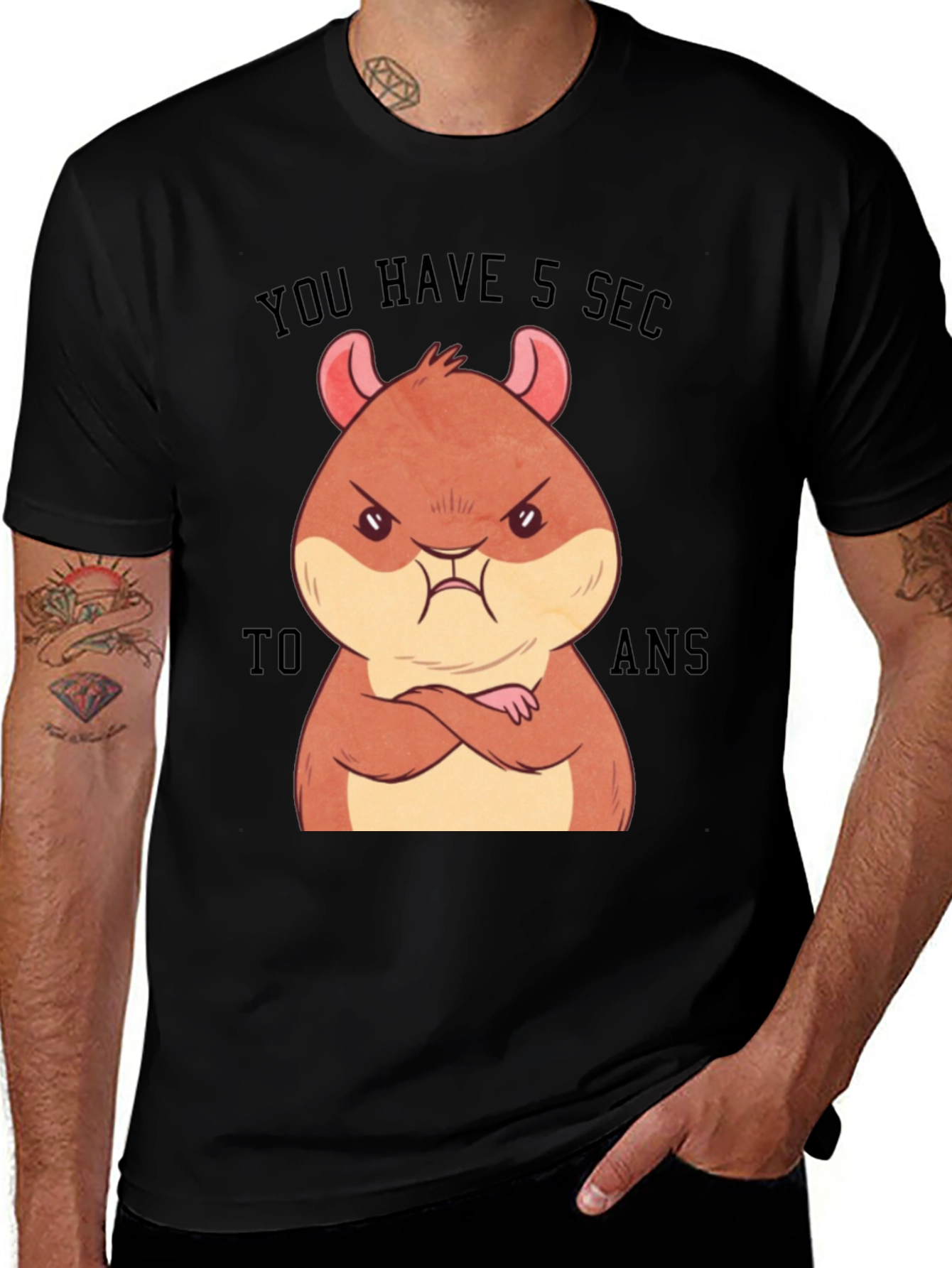 Variant 18 of Angry Hamster T-Shirt - You Have 5 Seconds To Answer