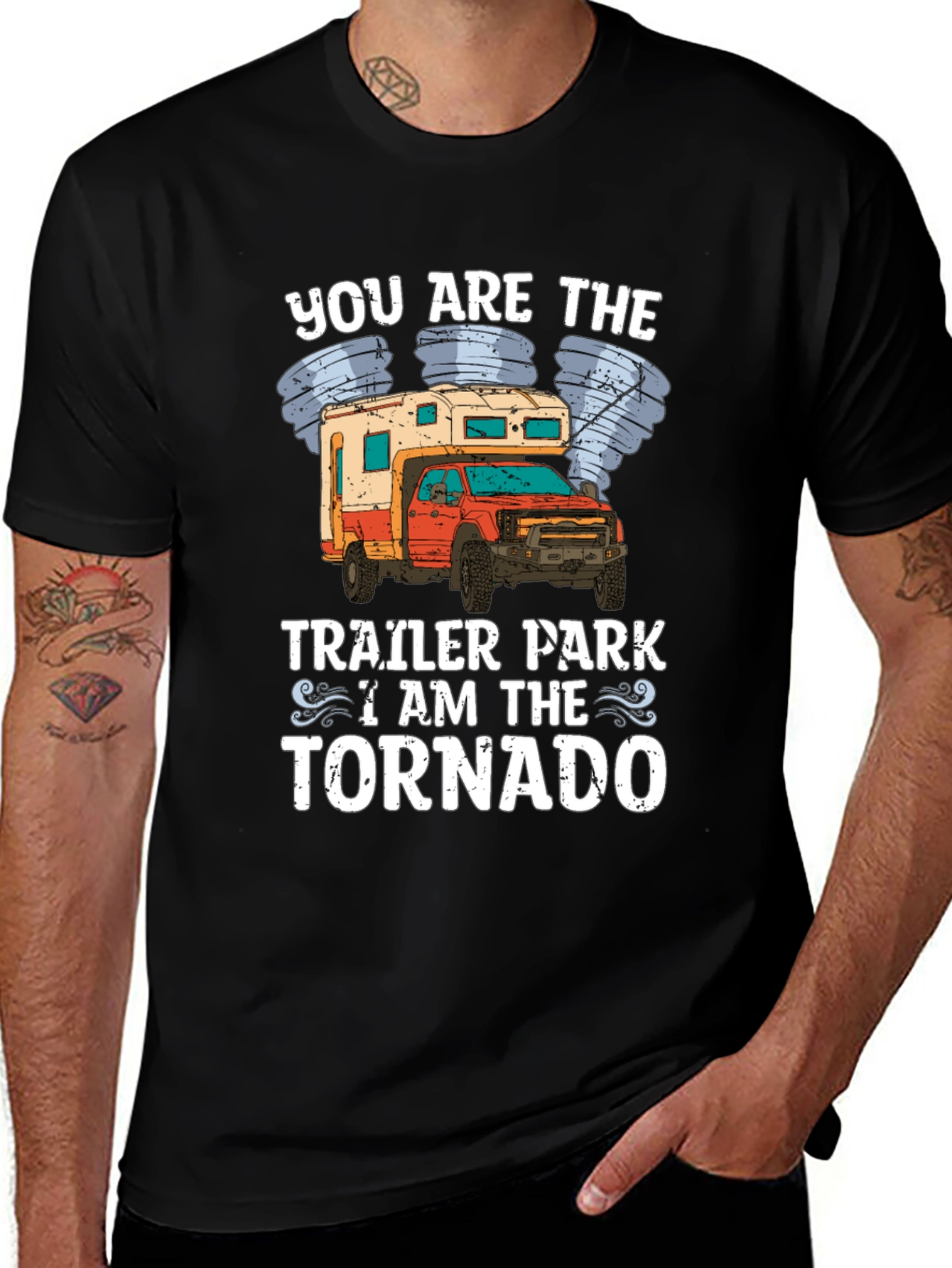 Variant 17 of Trailer Park Tornado Novelty Graphic Tee