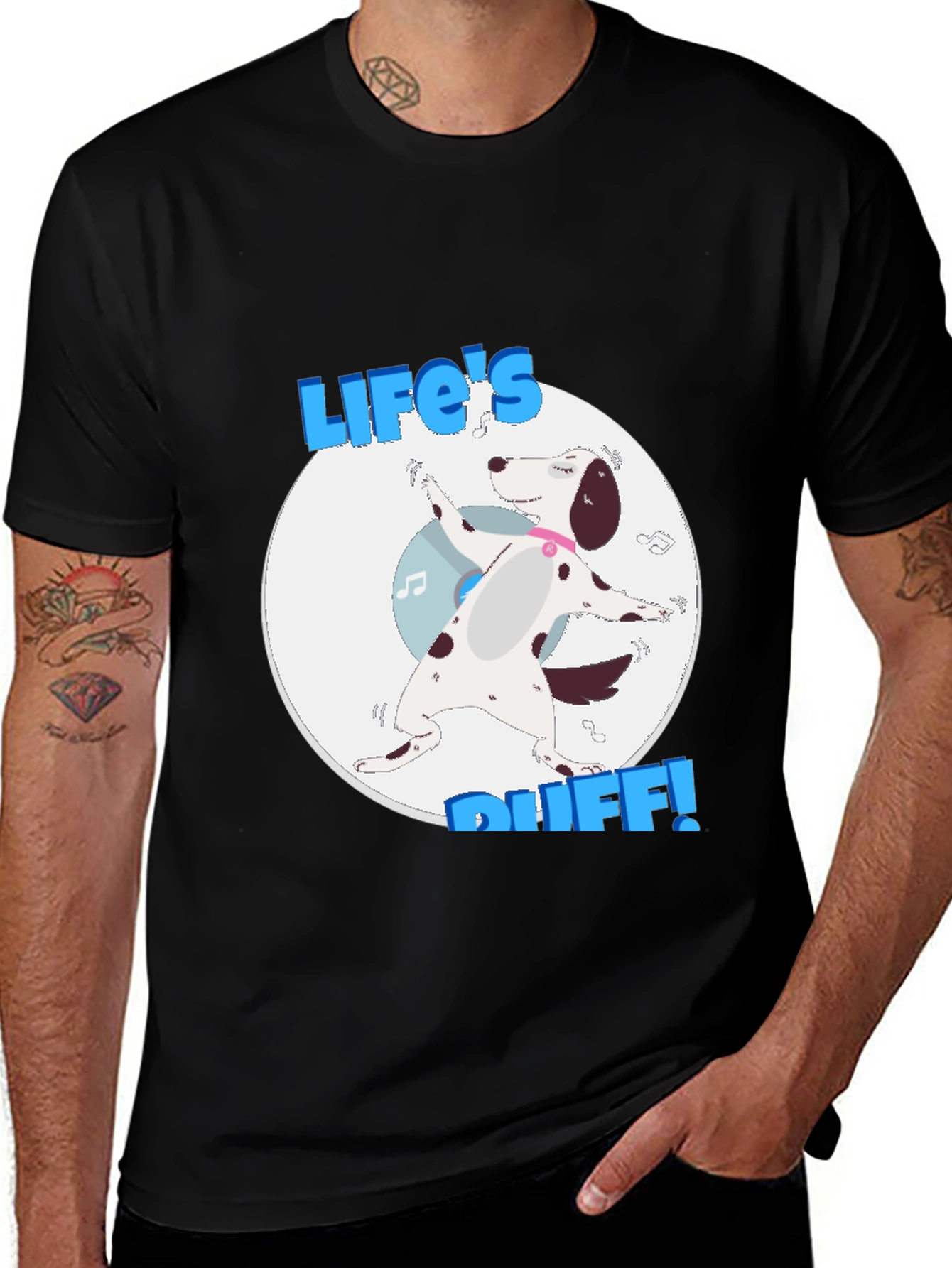 Variant 23 of Life's Ruff T-Shirt - Dalmatian Dog Graphic Tee