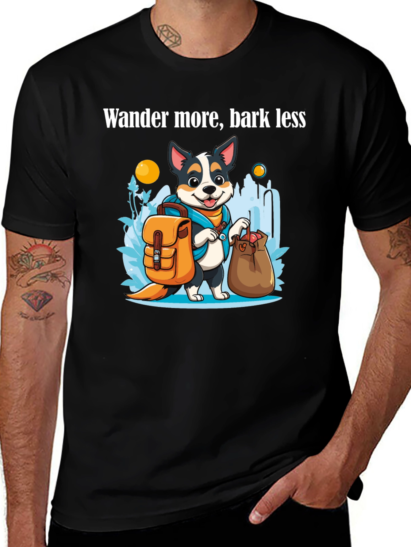 Variant 8 of Wander More Dog T-Shirt - Adventure Awaits