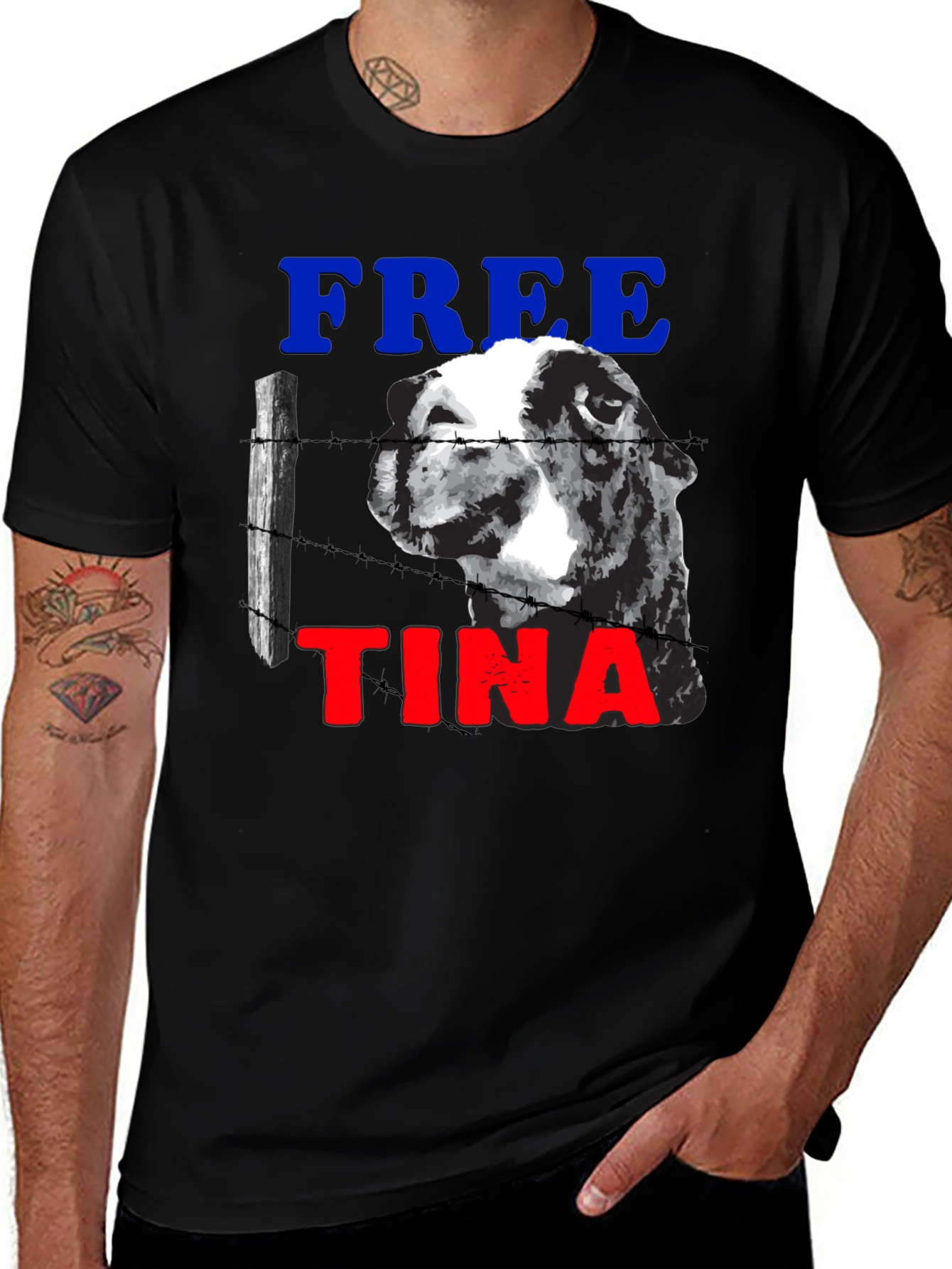 Variant 27 of Free Tina Novelty Graphic T-Shirt