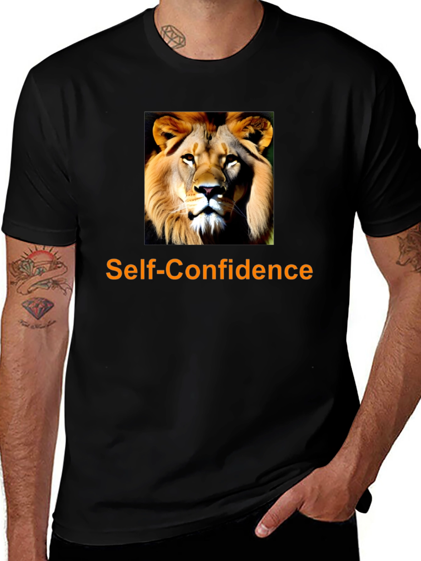 Variant 18 of Self-Confidence Lion Graphic T-Shirt