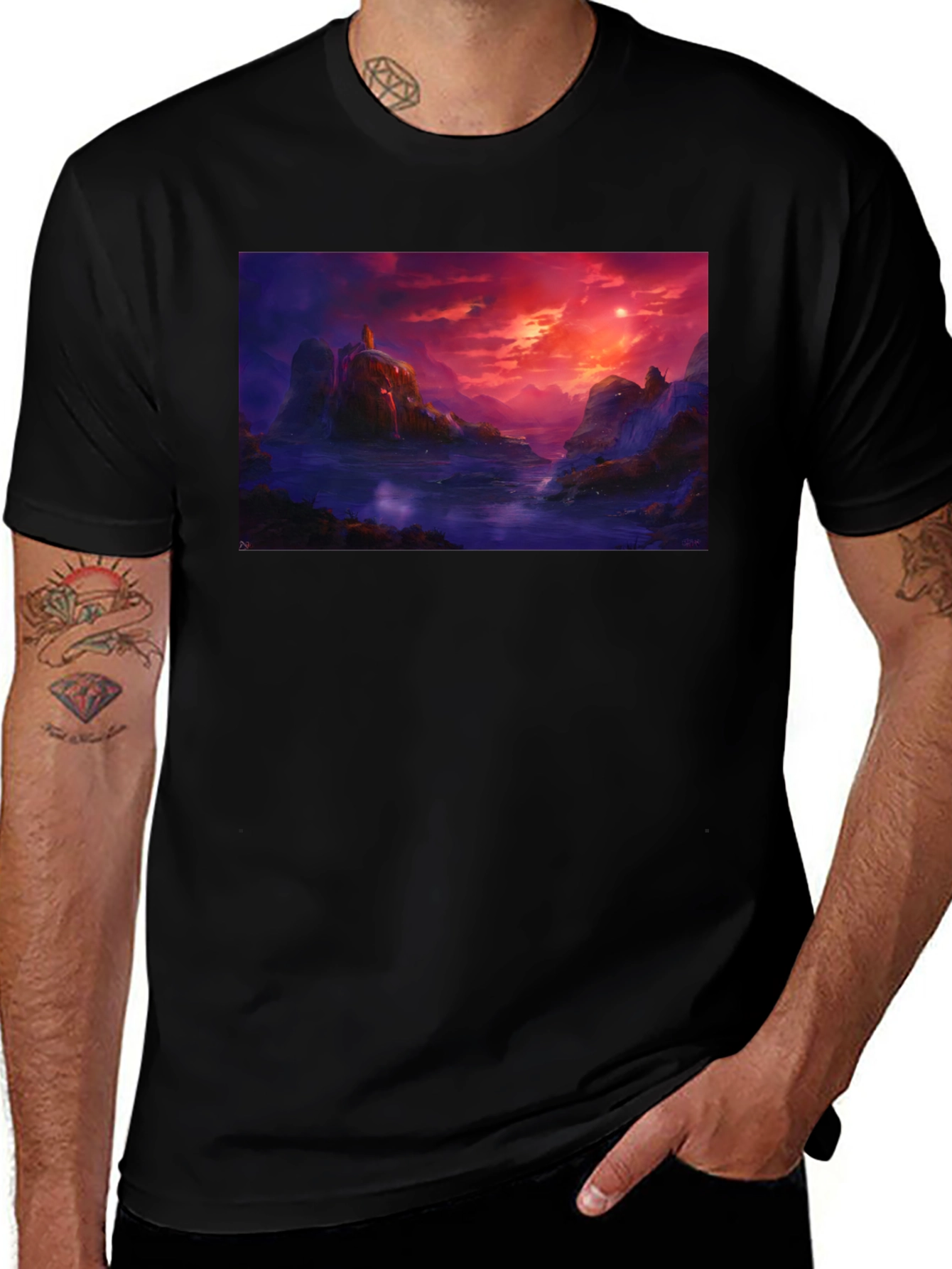 Variant 10 of Fantasy Landscape T-Shirt