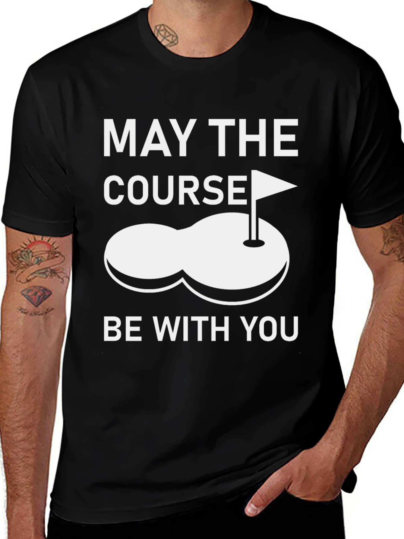 Variant 17 of May the Course Be With You T-Shirt - Golf Humor