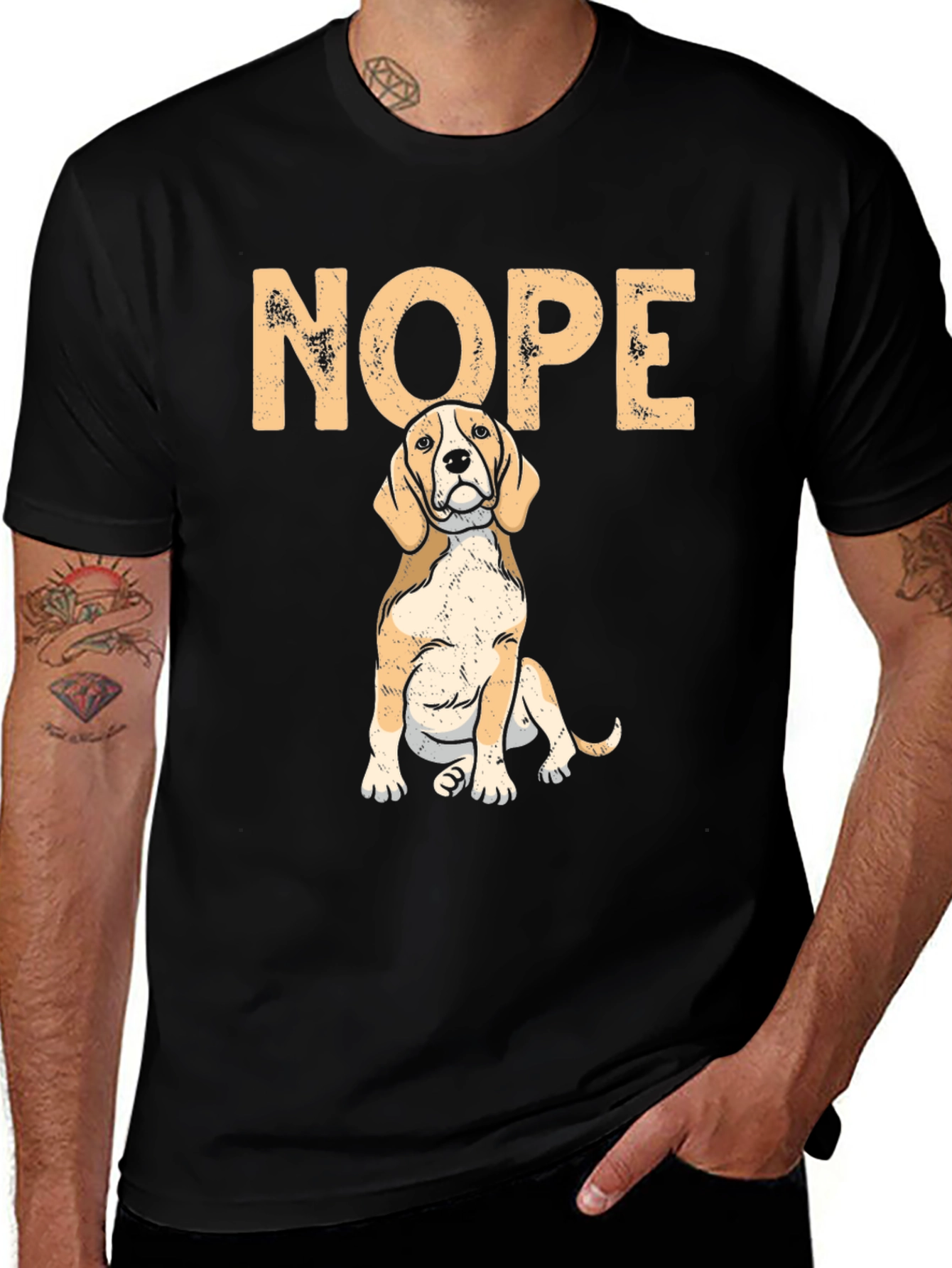 Variant 12 of Nope Dog T-Shirt - Funny Beagle Tee