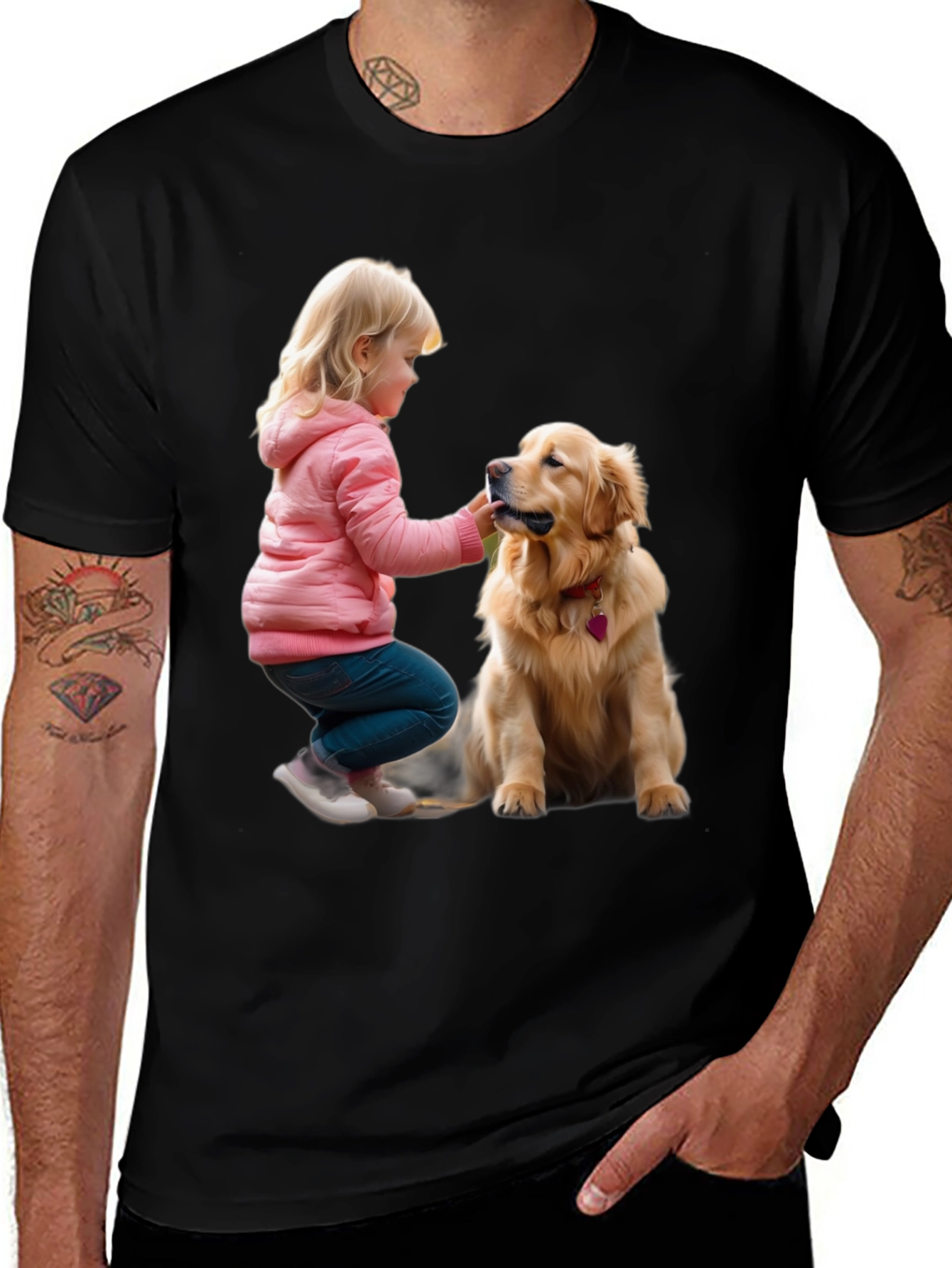 Variant 20 of Cute Girl and Dog Graphic T-Shirt