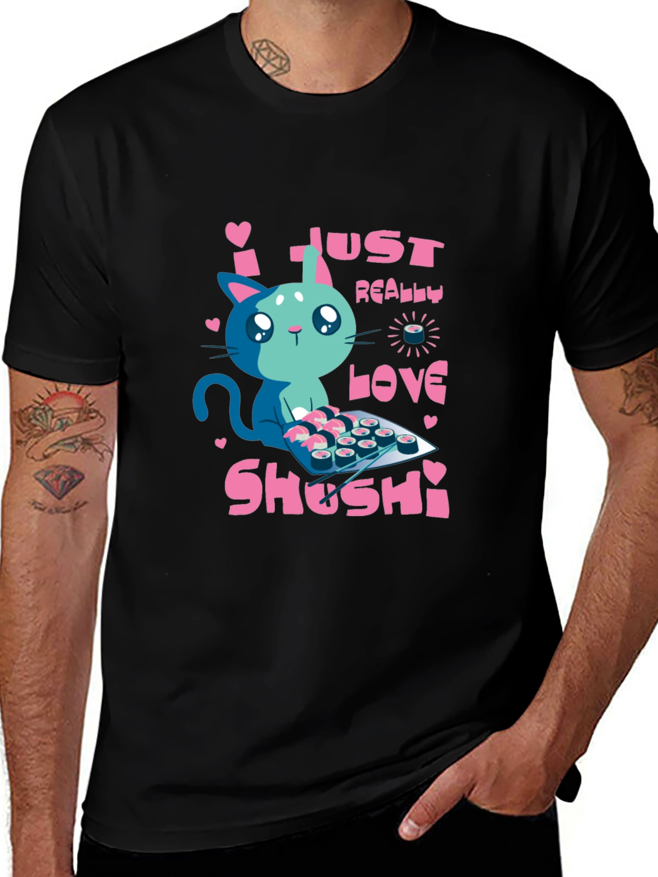 Variant 10 of Sushi Cat Graphic T-Shirt - Cute Kawaii Tee