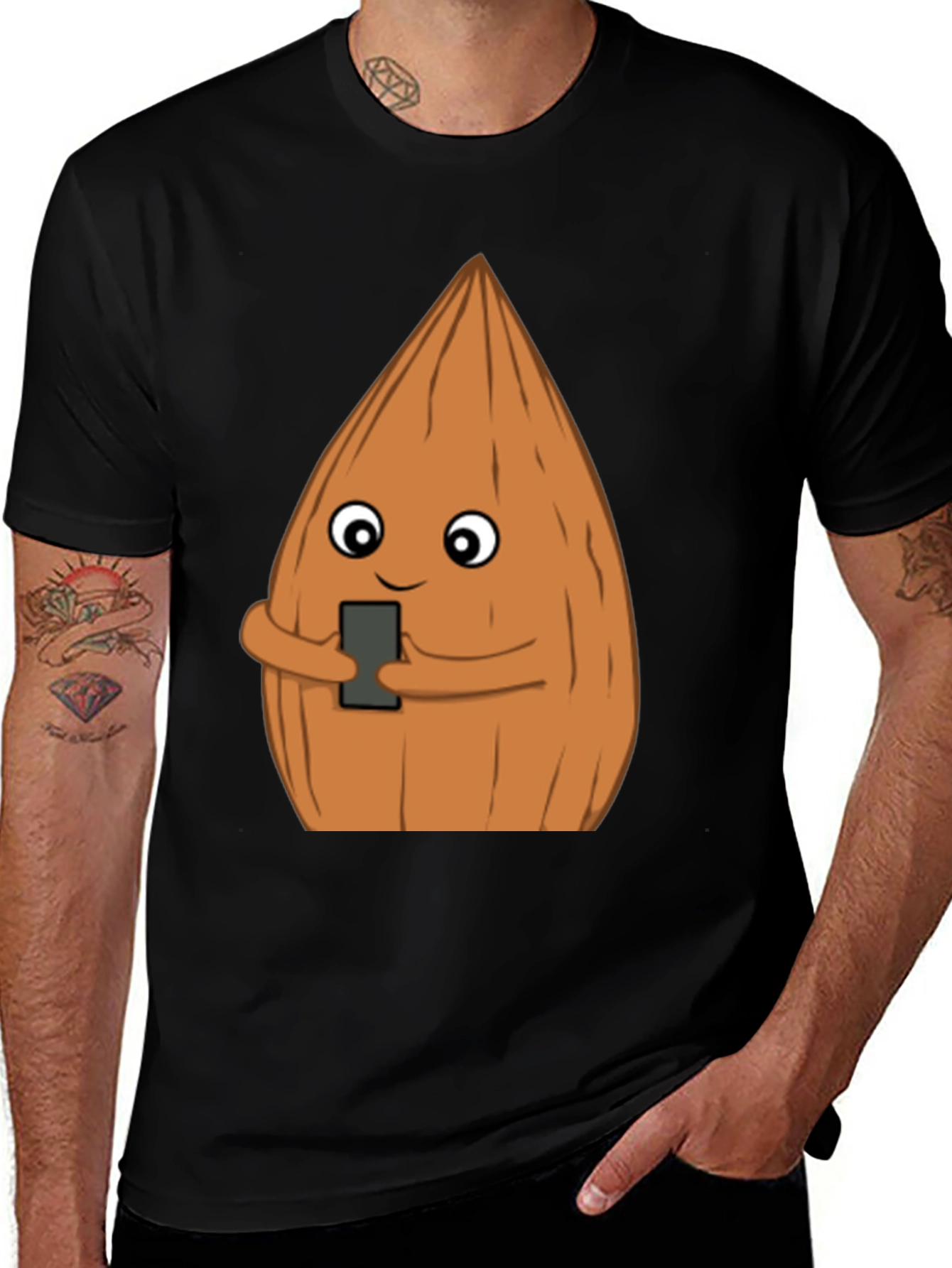 Variant 11 of Funny Almond Cell Phone T-Shirt