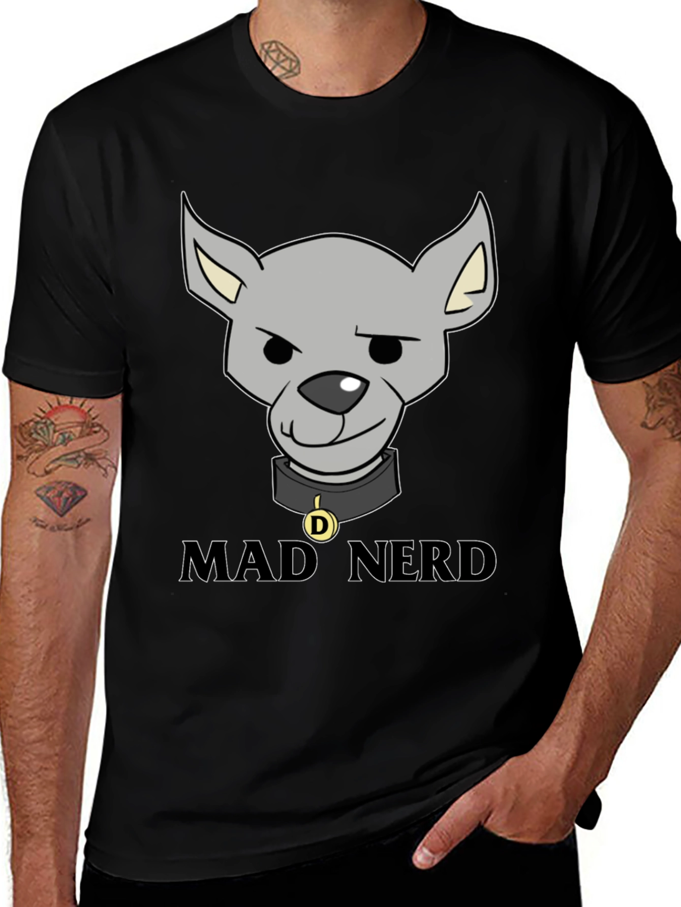 Variant 23 of Mad Nerd Dog T-Shirt, Funny Geek Tee