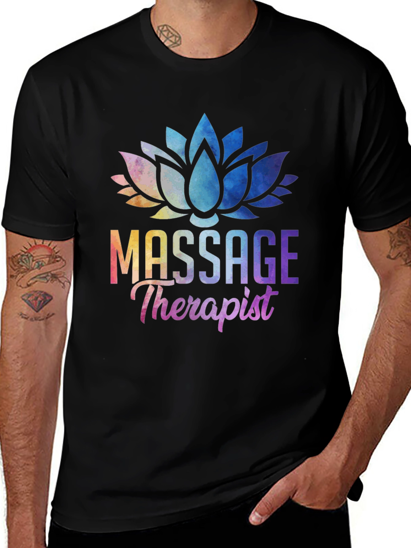 Variant 20 of Massage Therapist Graphic Tee - Relax and Unwind in Style