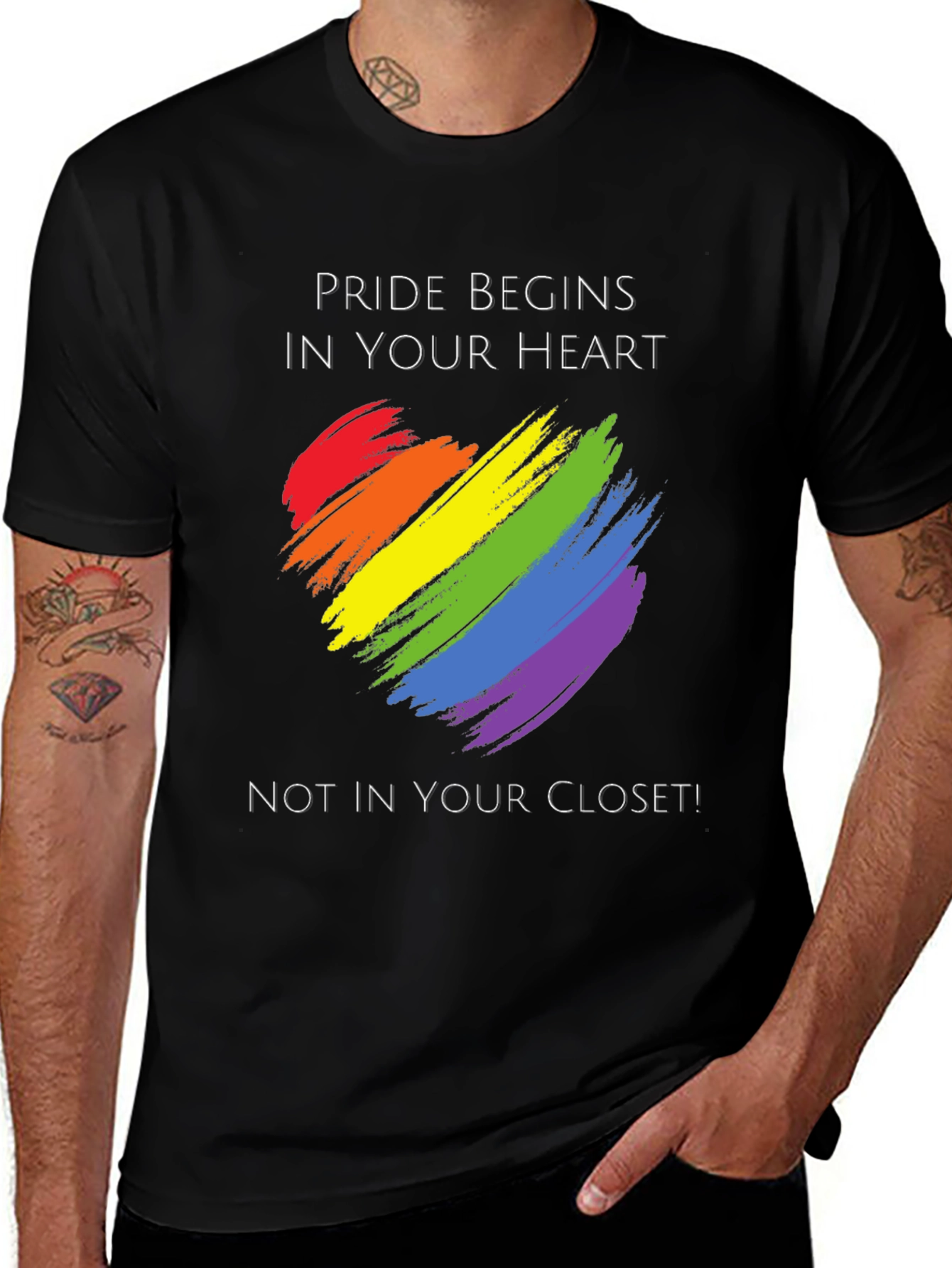 Variant 10 of Pride Begins in Your Heart Graphic Tee